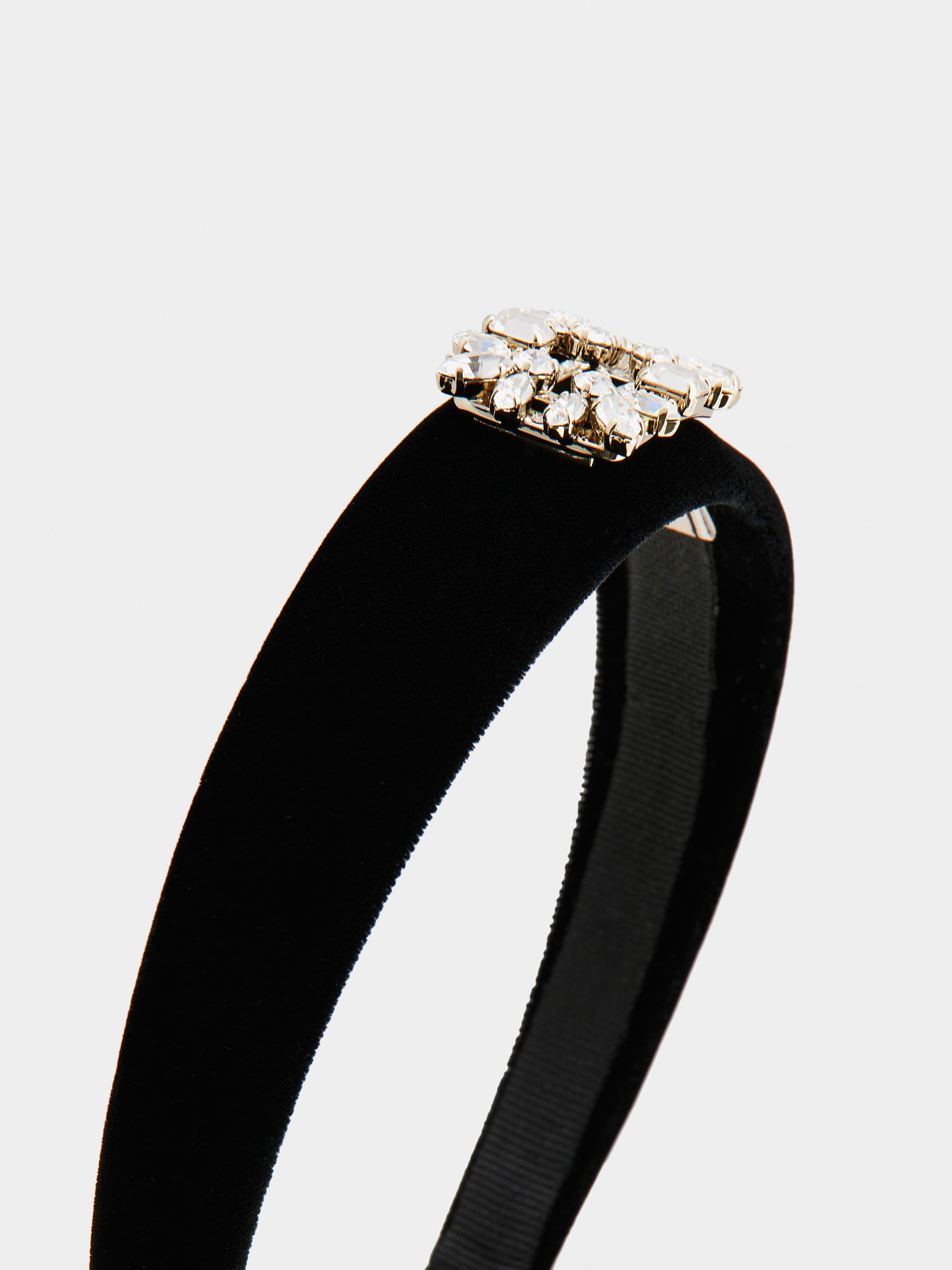 Broche Vivier Buckle Hairband in Velvet - 3