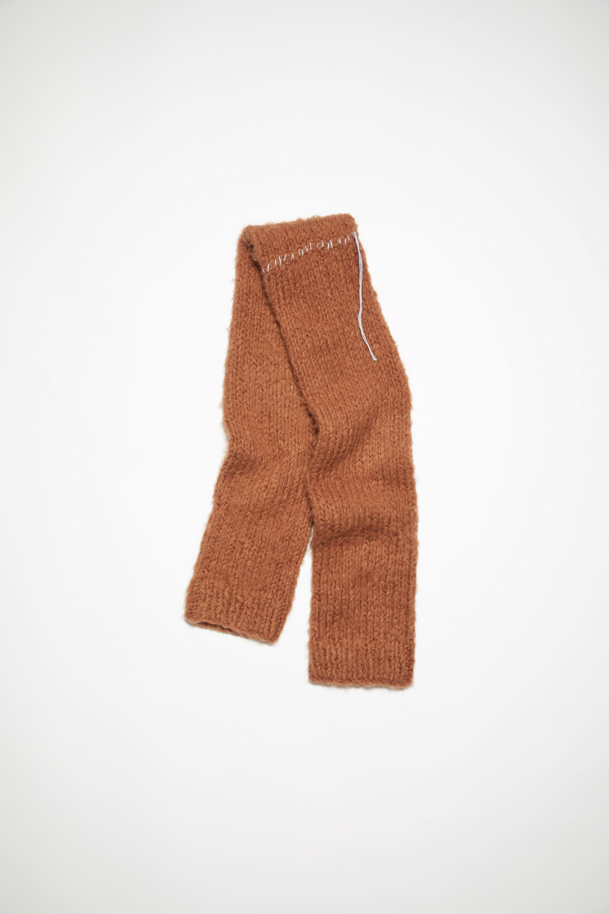 Alpaca blend sleeve scarf - Ginger brown - 1