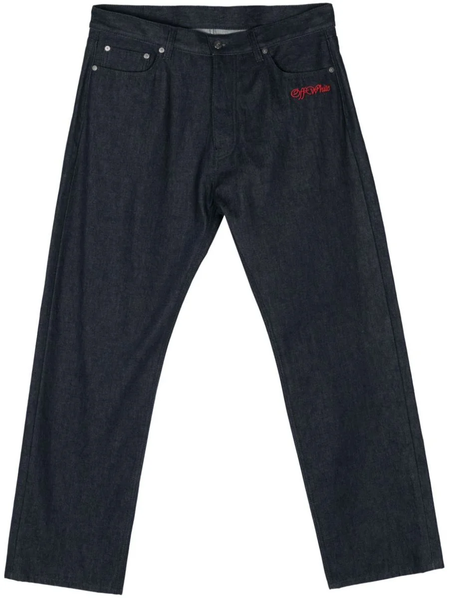 Off-White Script Raw Skate Jeans - 1