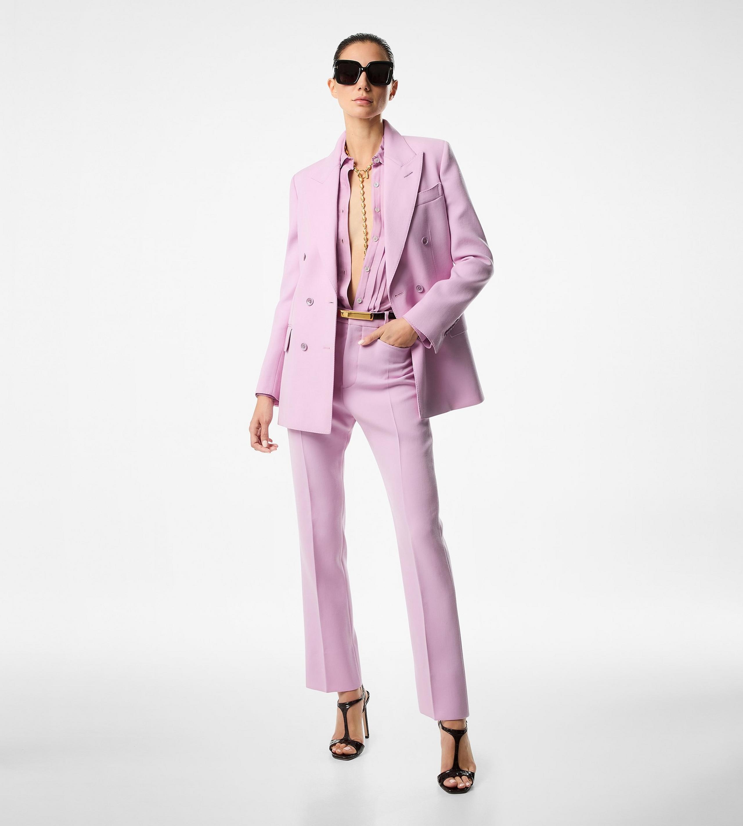 WOOL AND SILK BLEND TWILL "WALLIS" TAILORED PANTS - 3