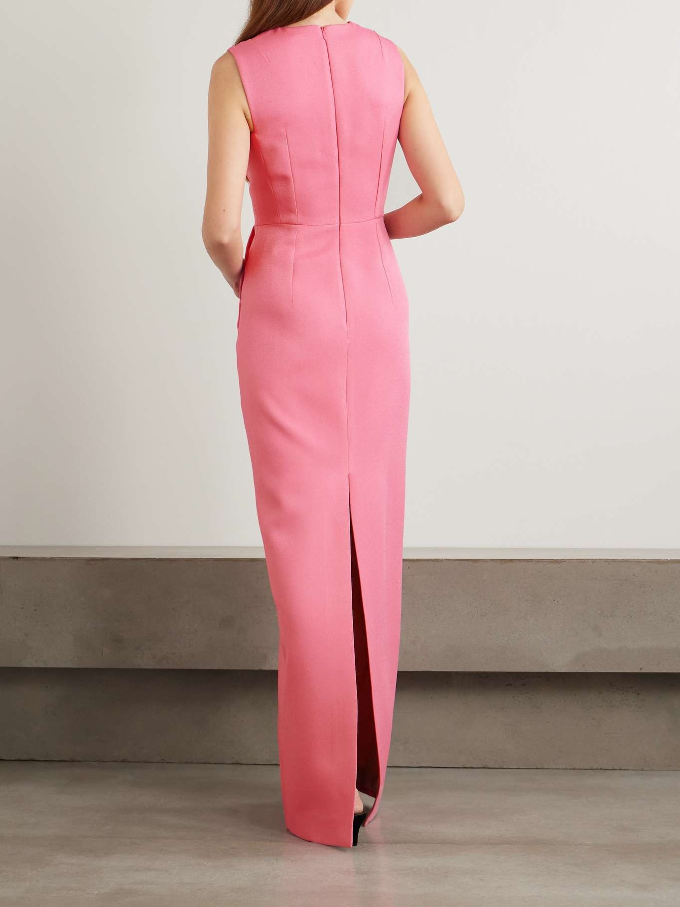Juulia asymmetric crepe gown Pink - 3
