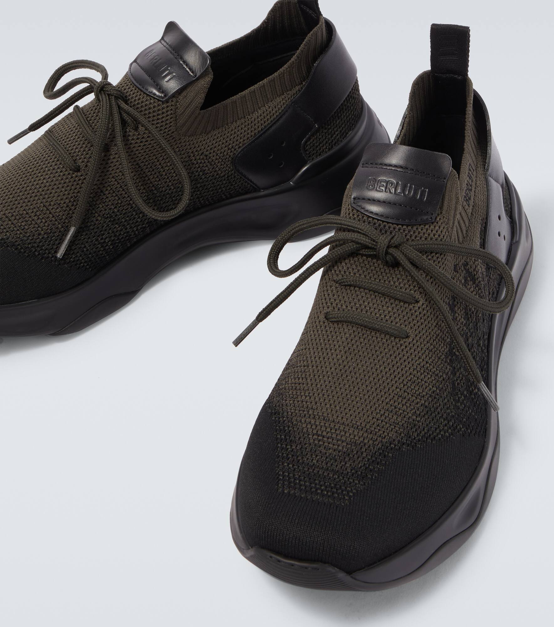 Shadow leather-trimmed sneakers - 3