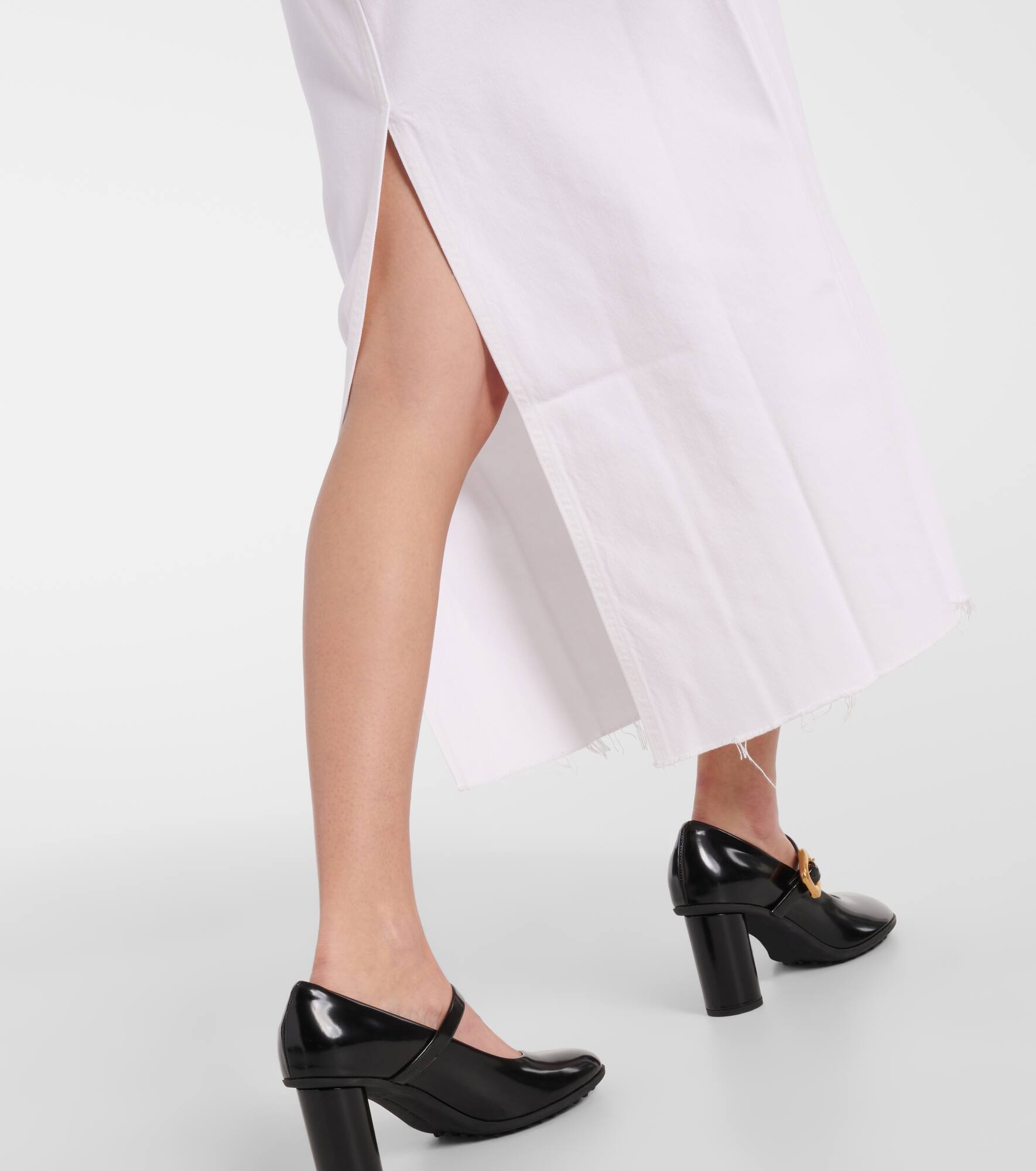 Circolo Reworked denim maxi skirt - 5