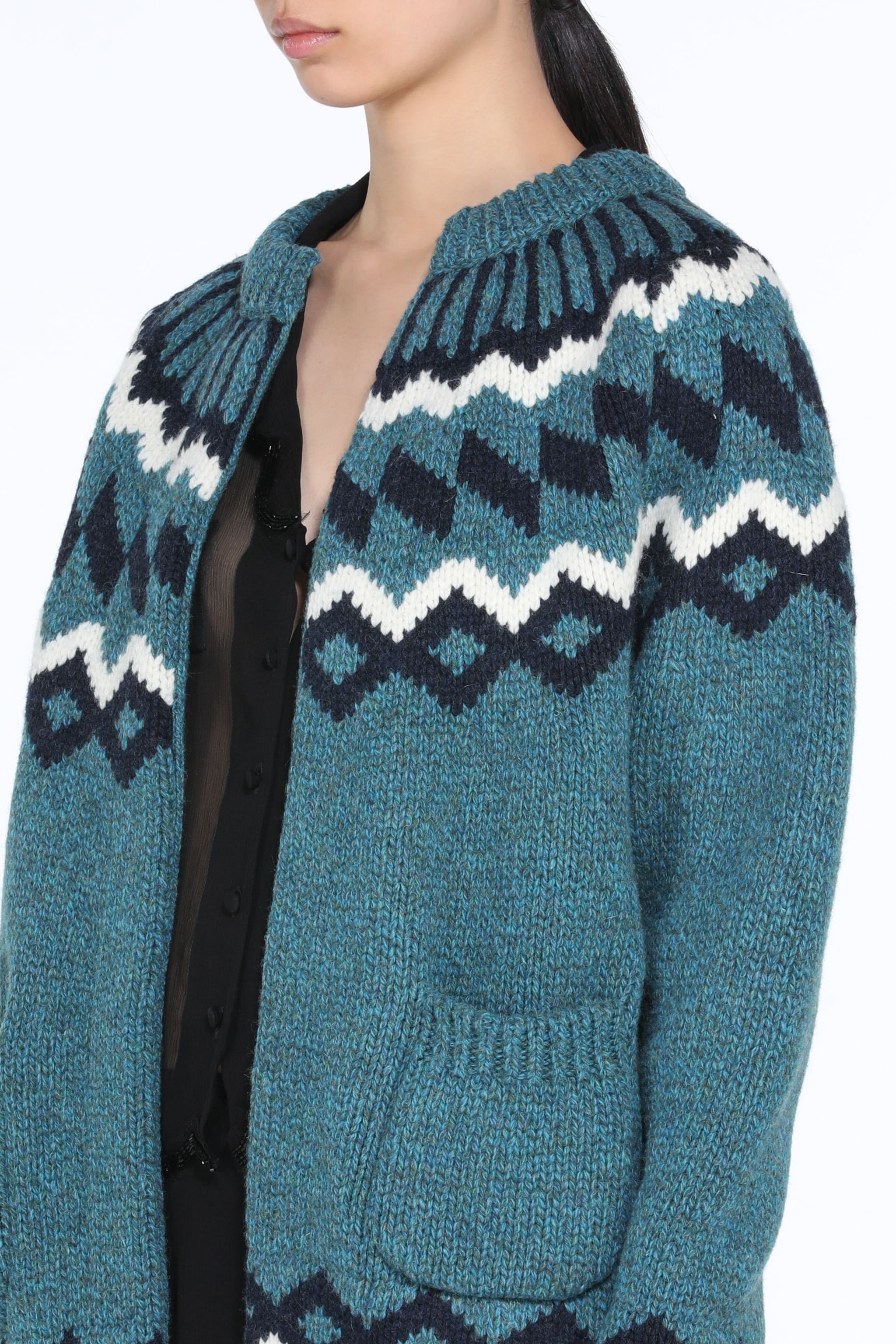 FAIR ISLE WOOL CARDIGAN - 5