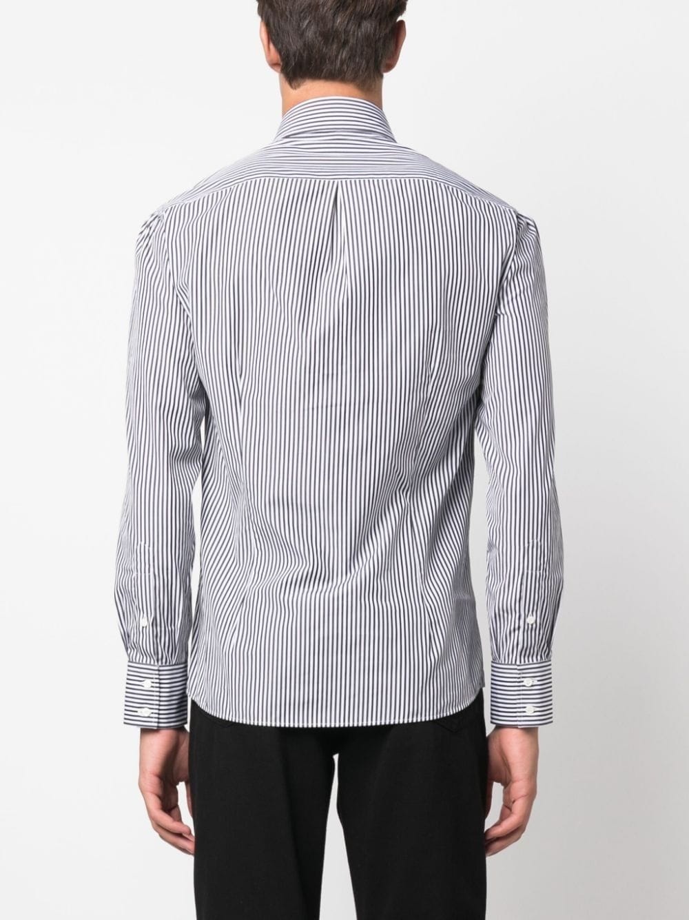 stripe-print cotton shirt - 4
