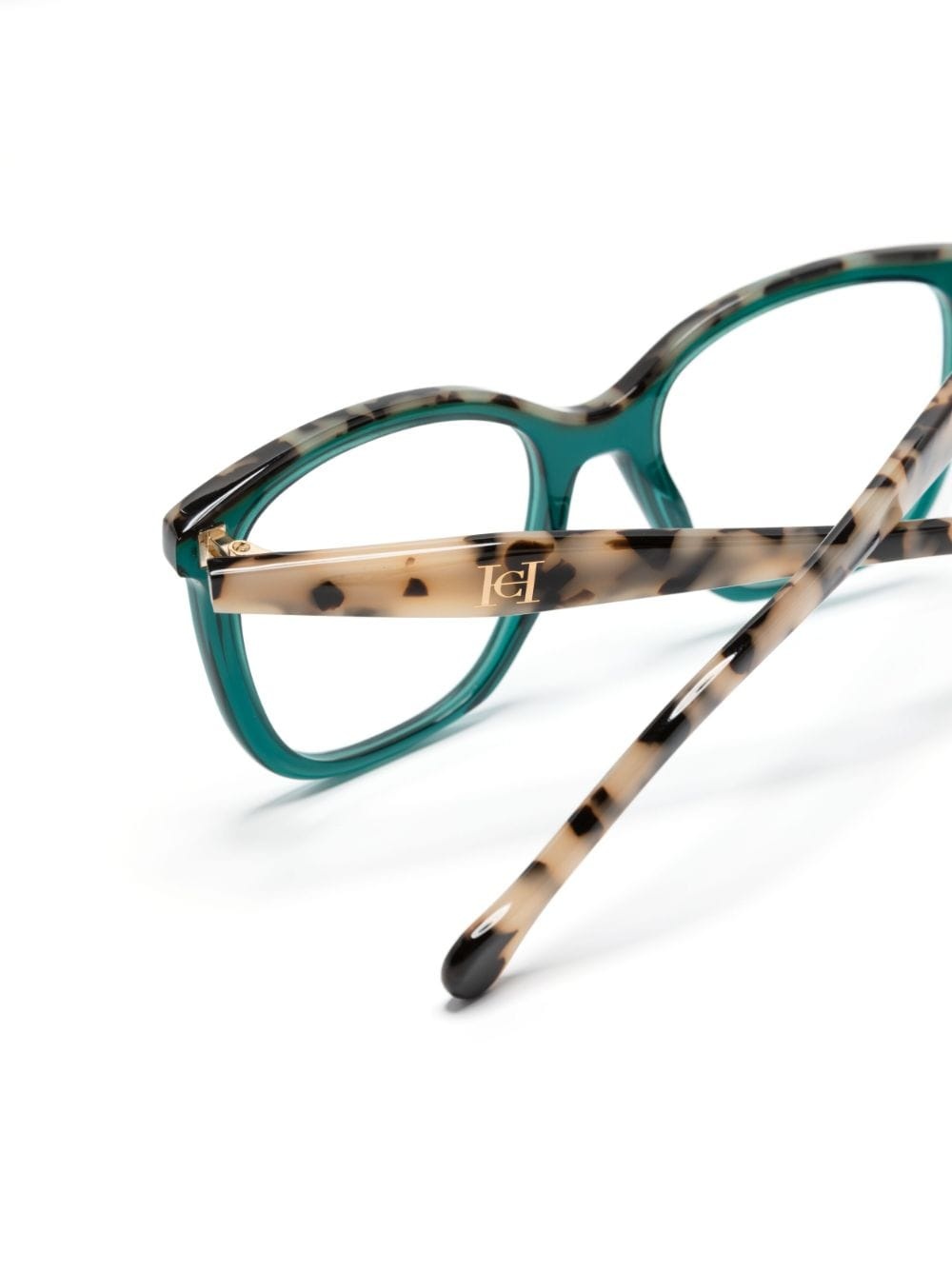contrast-border square-frame glasses - 3