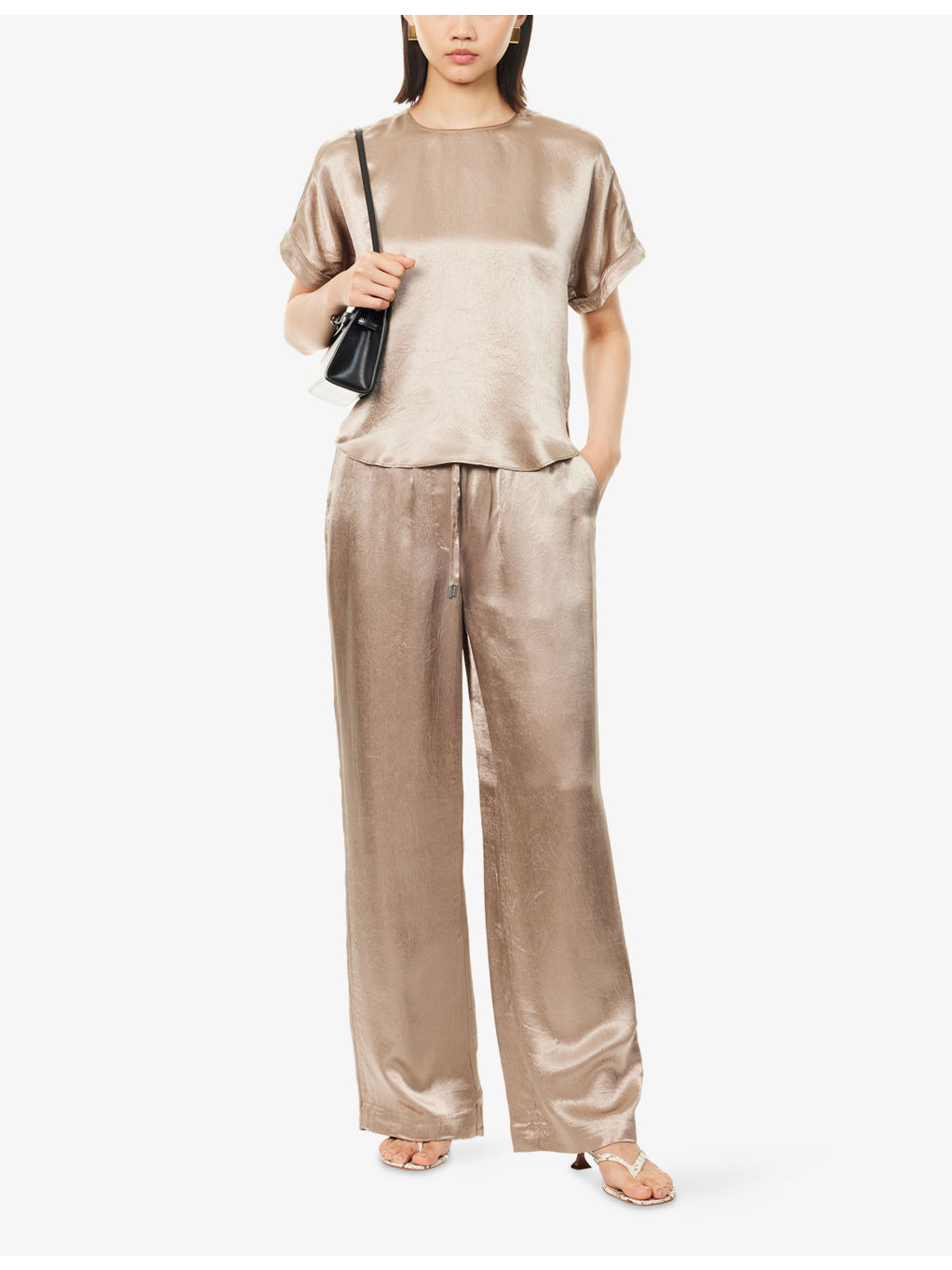 Elliat Straight-Leg Satin Trousers - 2