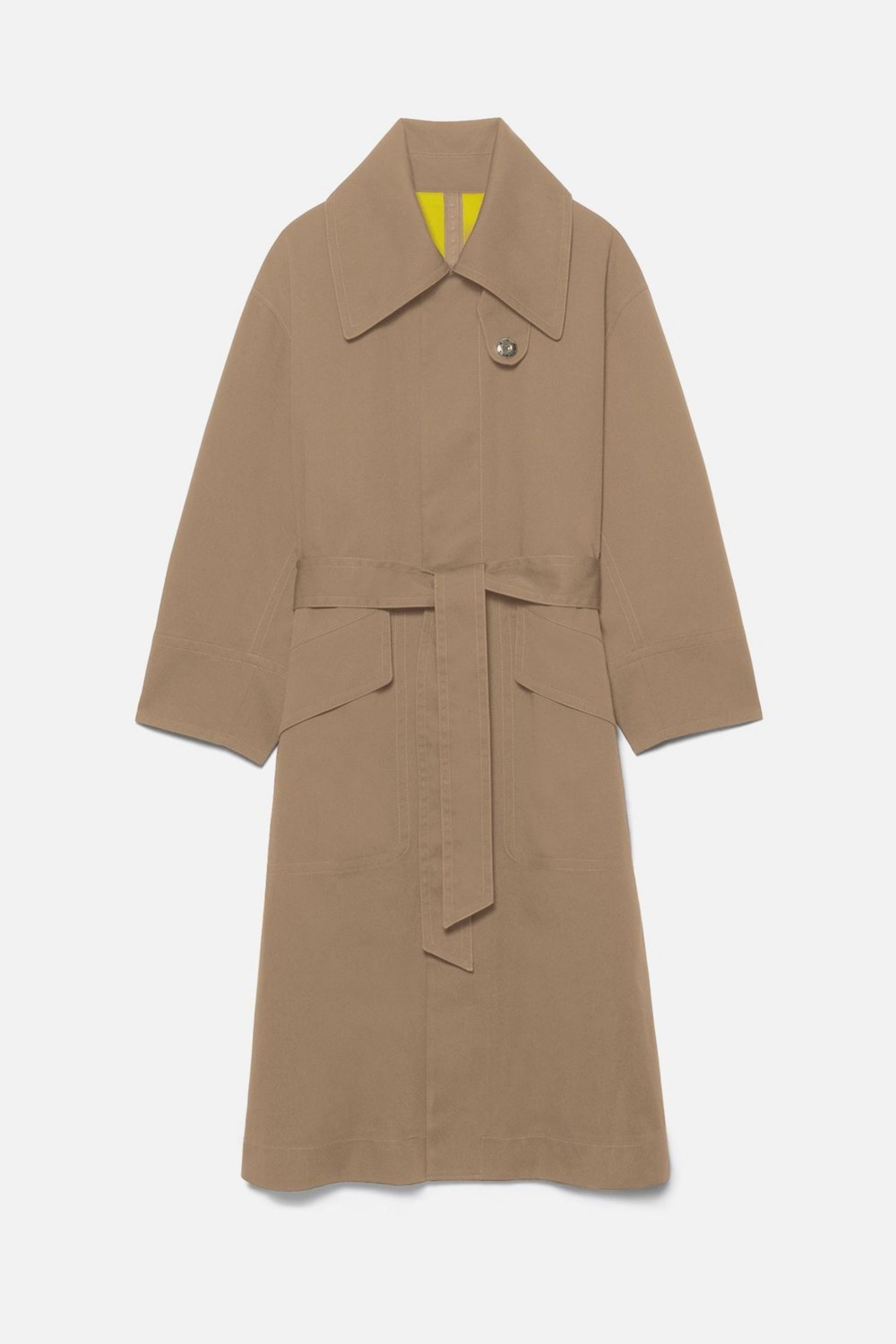oversized belted trench coat - 1