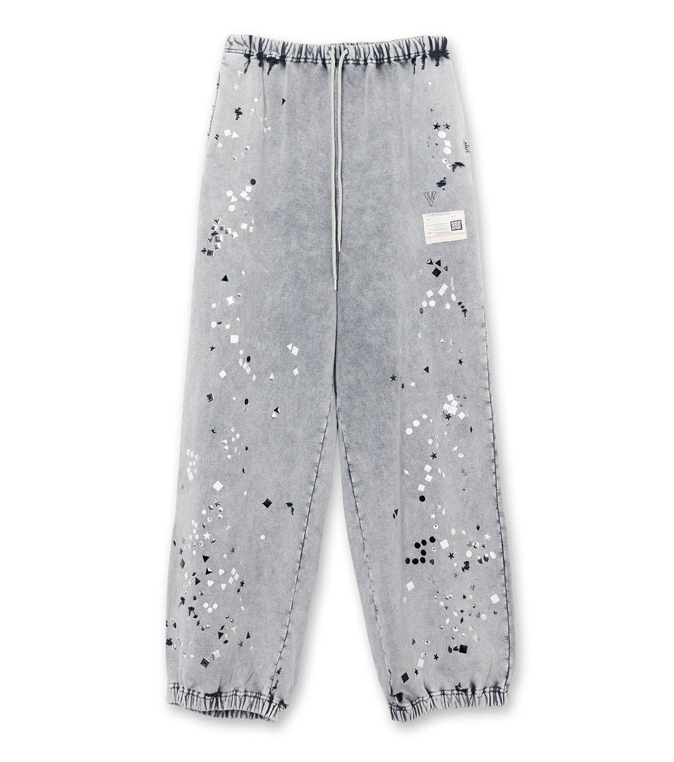 EMBELLISHED BLEACHED PANTS - 1