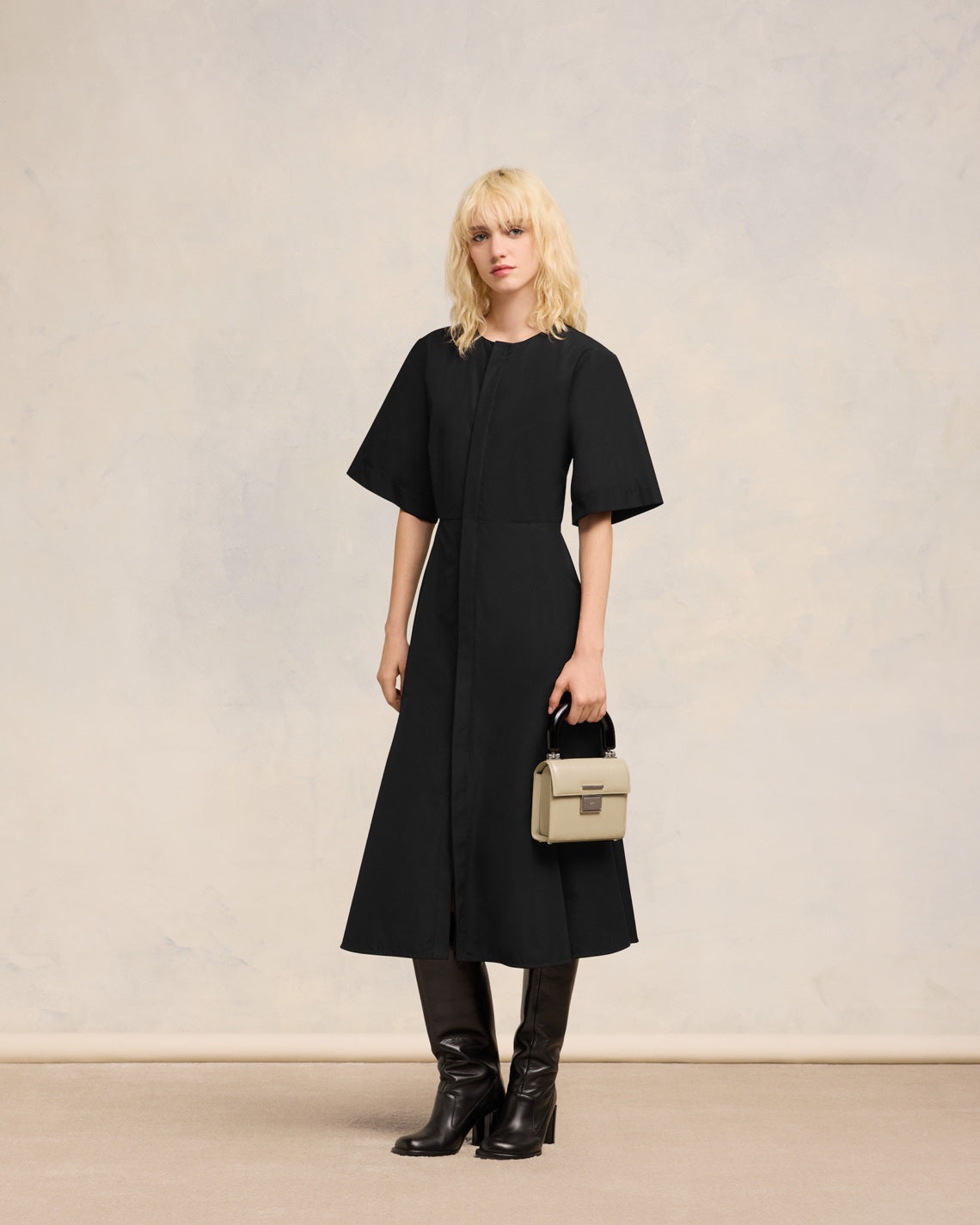 MIDI DRESS WITH HIDDEN TAB - 2