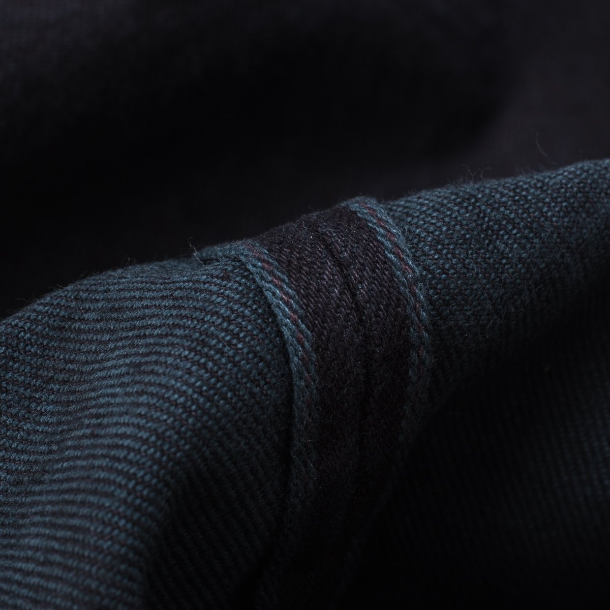 IH-634S-142od 14oz Selvedge Denim Straight Cut Jeans - Indigo Overdyed Black - 13