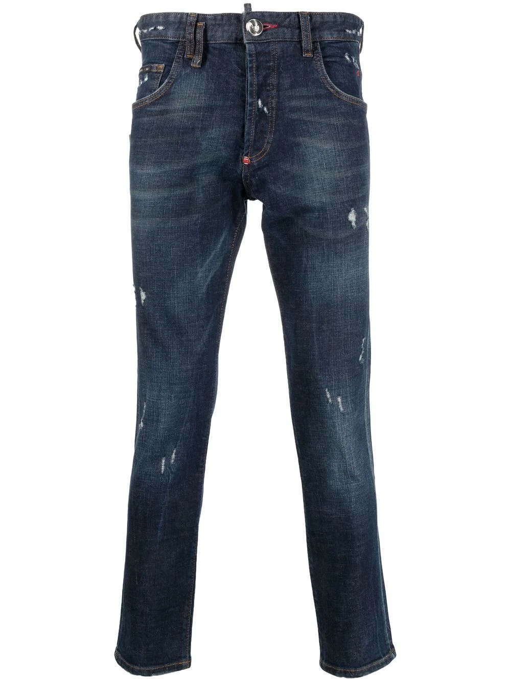 low-rise straight-leg jeans - 1