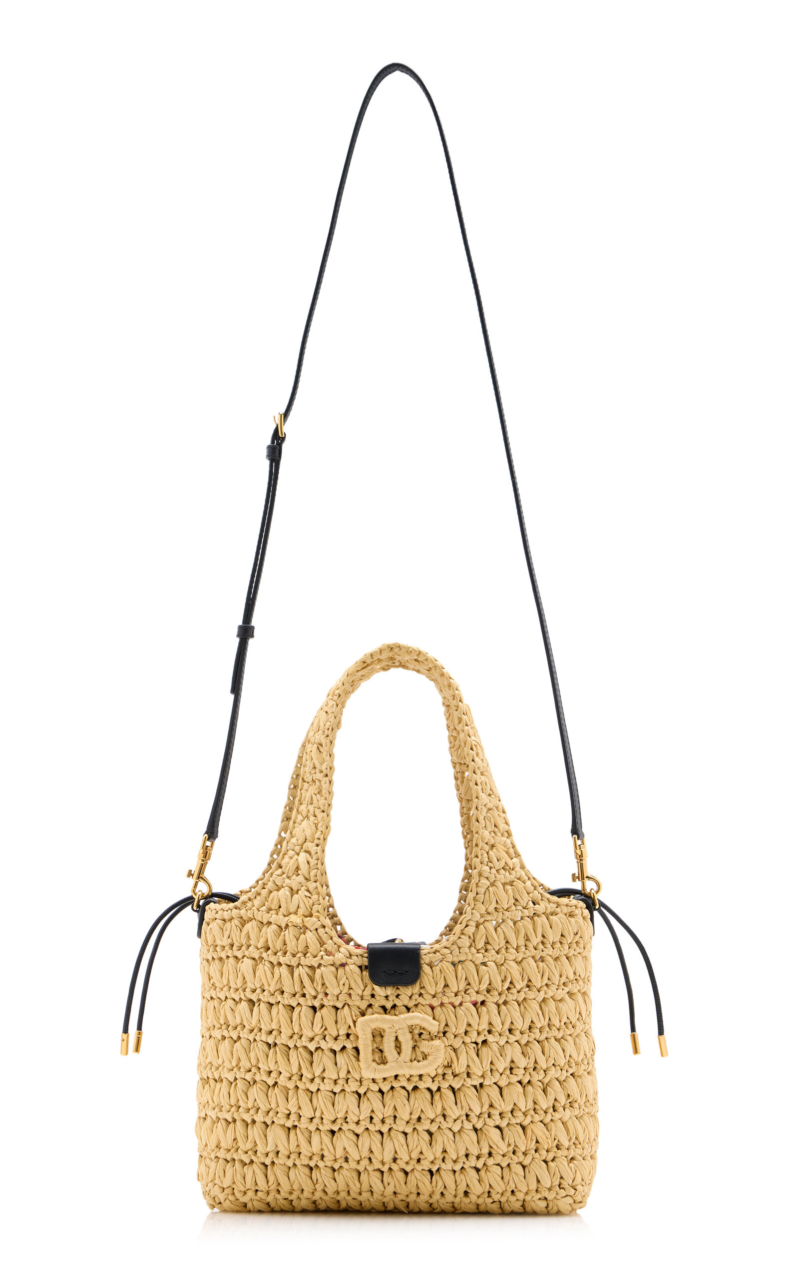Crocheted Raffia Shoulder Bag neutral - 3