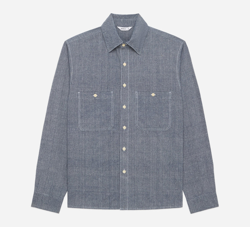 Utility Chambray Shirt ~ Handloom Silk Khadi - 1