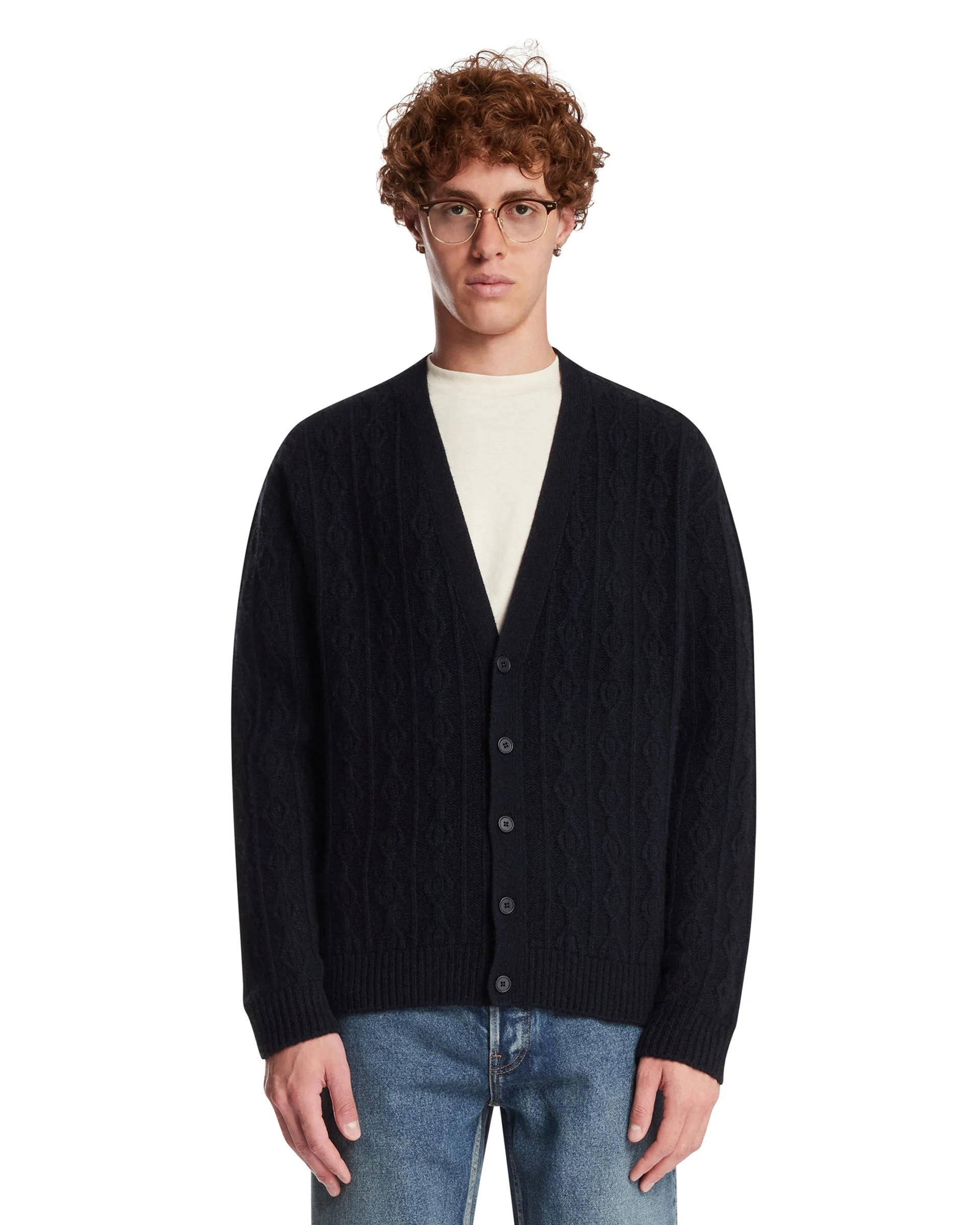 Blue Cashmere Cardigan - 1