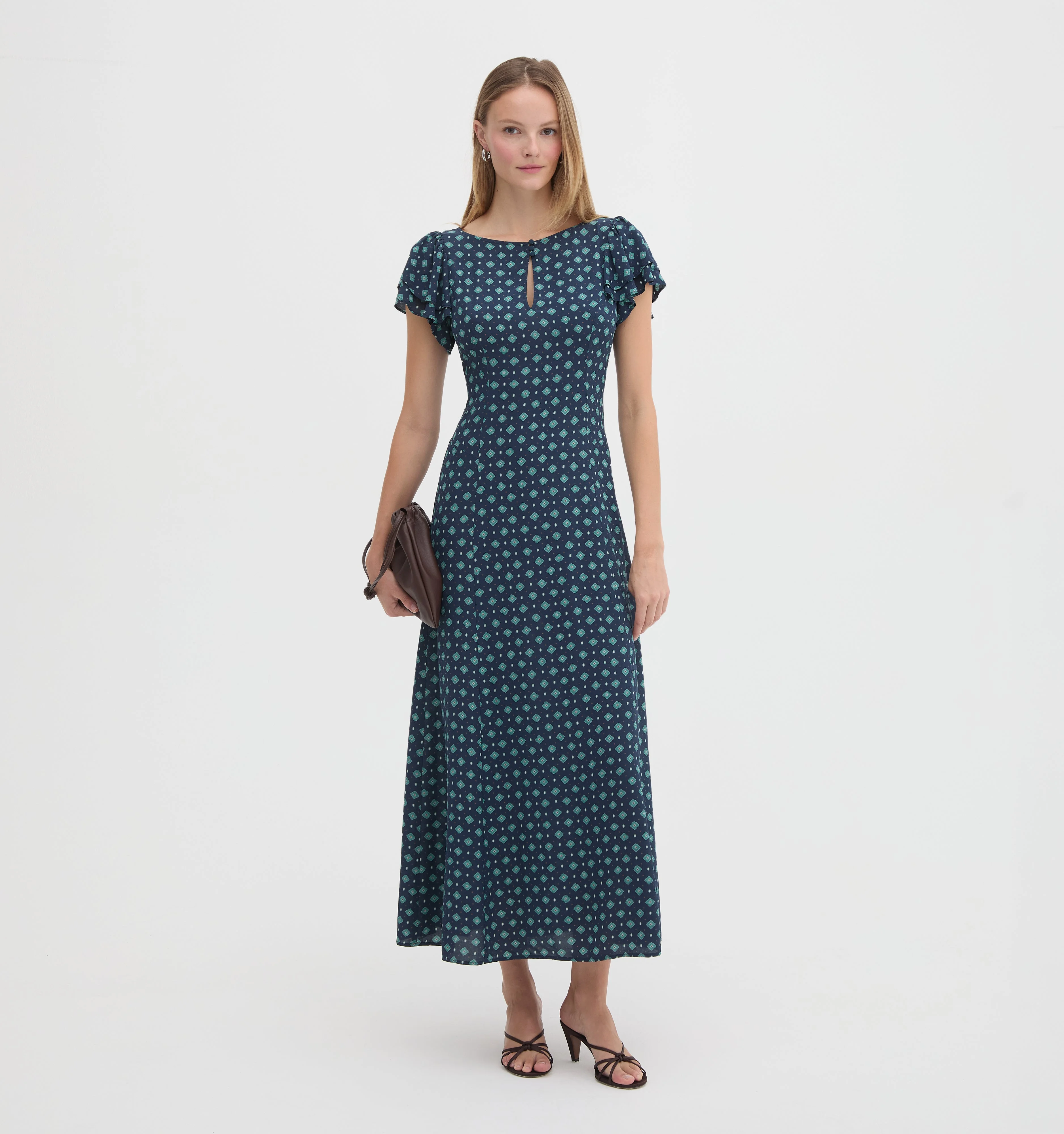 The Clare Dress - Juniper Foulard - 1