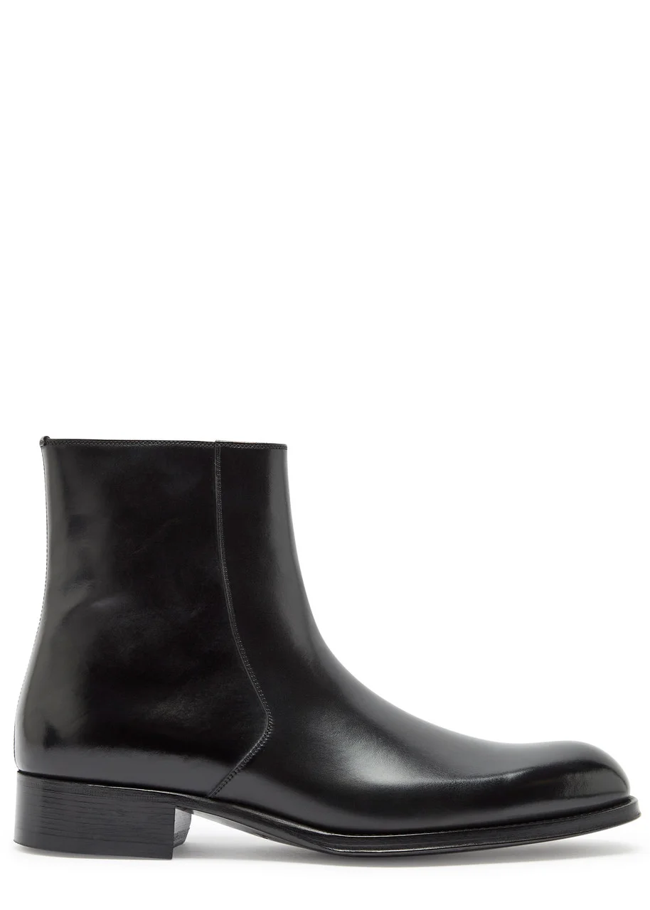 Tom Ford Leather Ankle Boots - 1