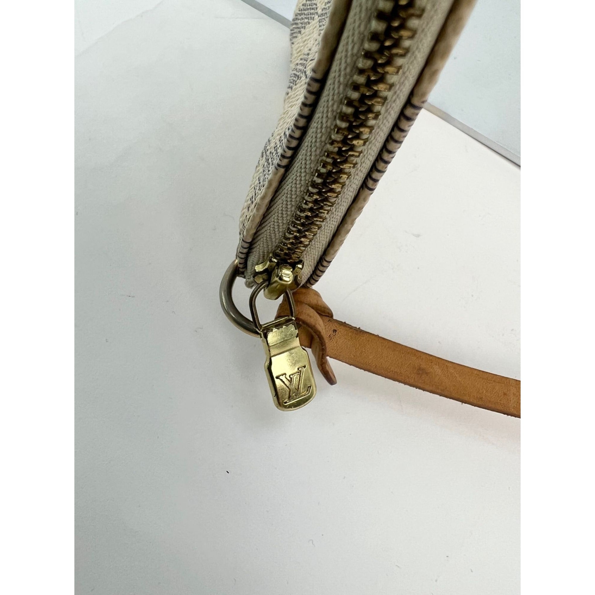 Louis Vuitton Pochette Accessories White  Damier Azur Bag - 9