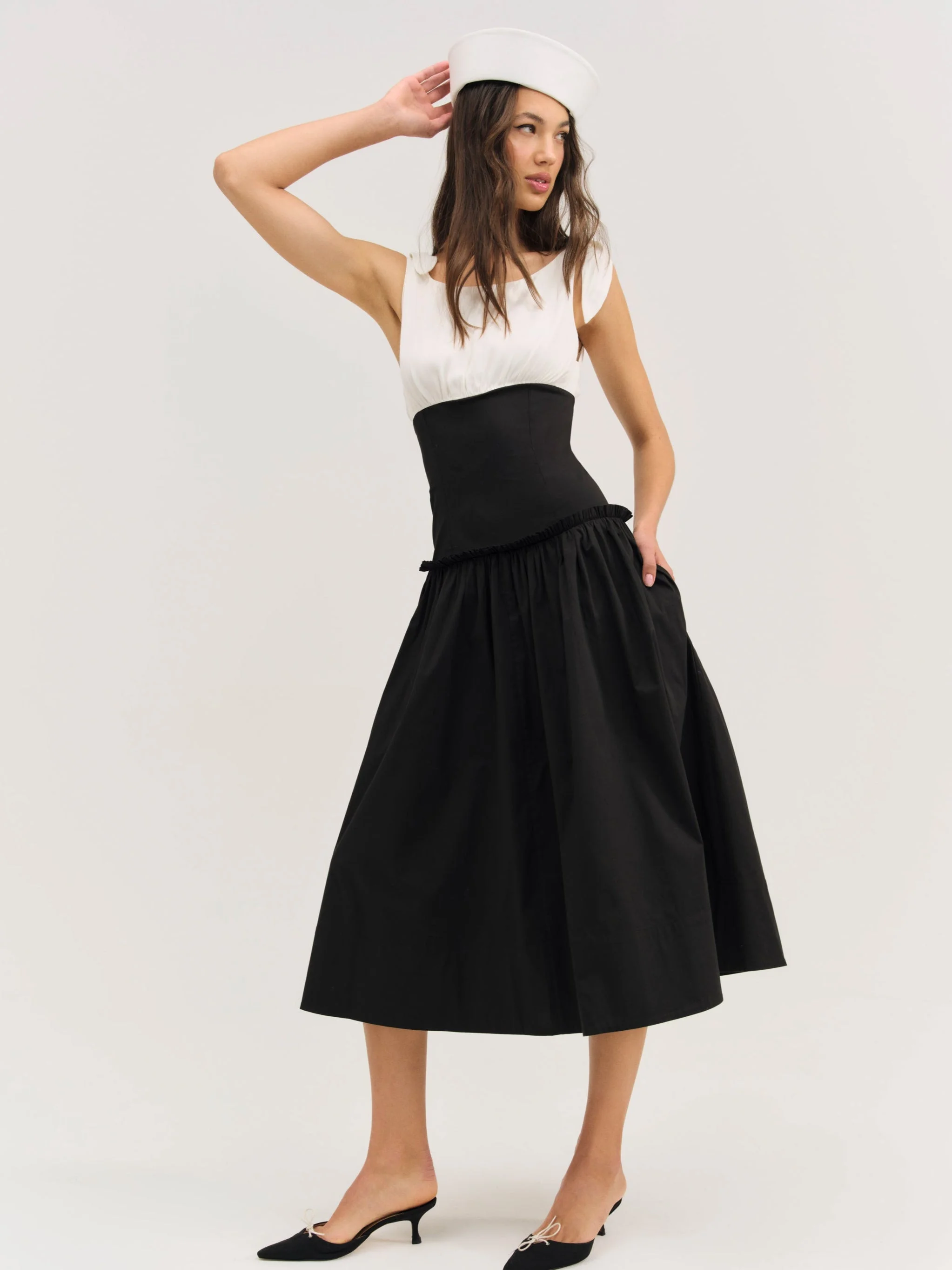 Helena Poplin Midi Dress - 1