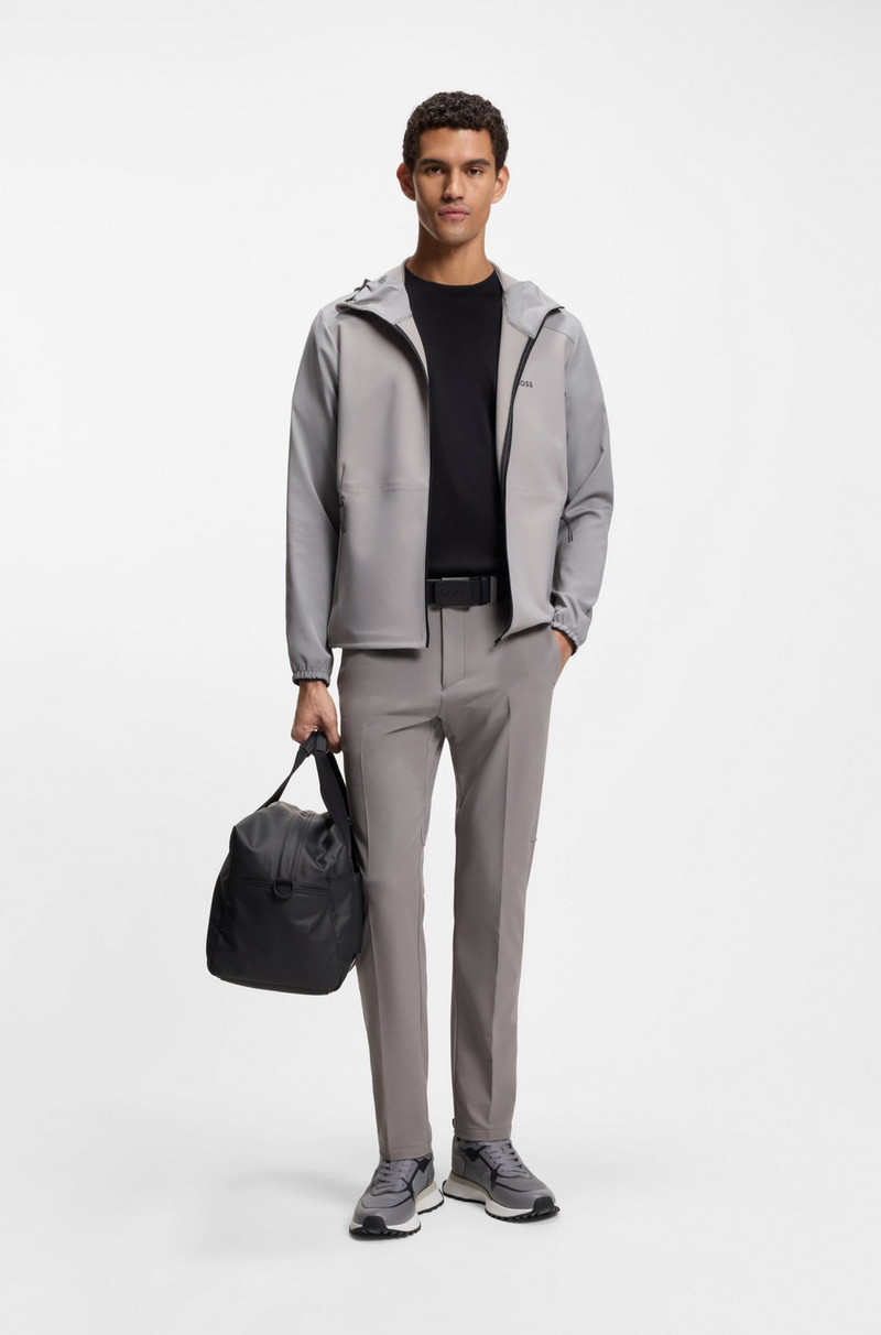 BOSS SLIM-FIT PANTS IN WATER-REPELLENT STRETCH FABRIC outlook