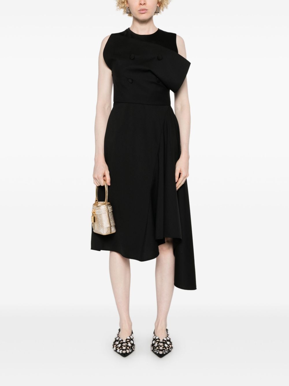 asymmetric midi dress - 2
