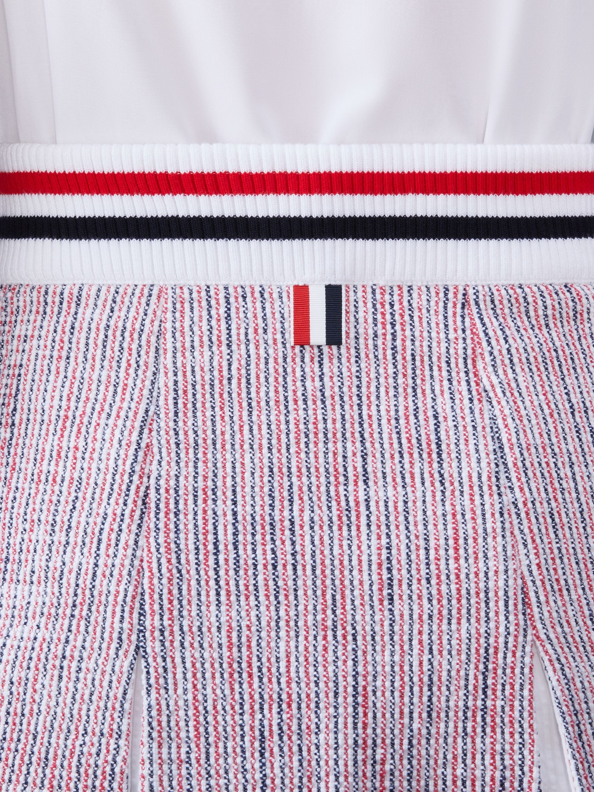tweed seersucker pleated skirt - 6