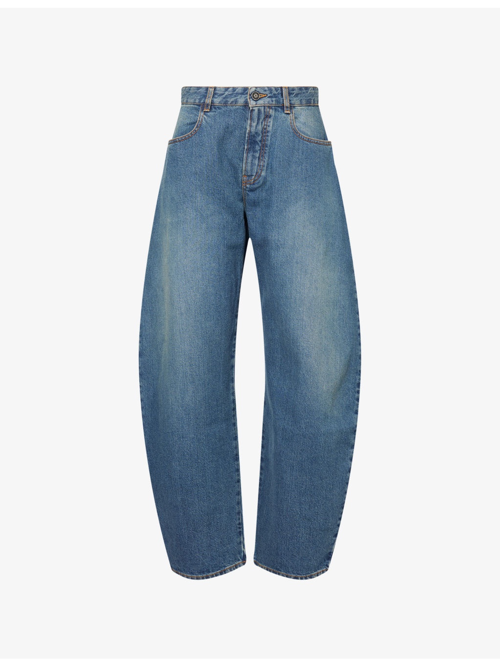 Barrel-Leg Round Denim Jeans - 1