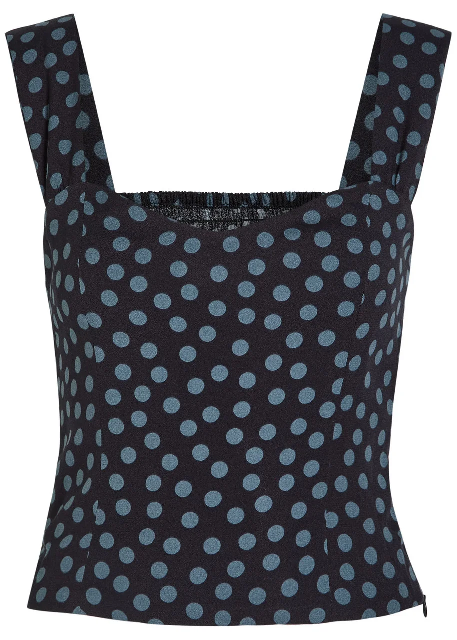 Reformation Hester Polka dot Crepe top - 1