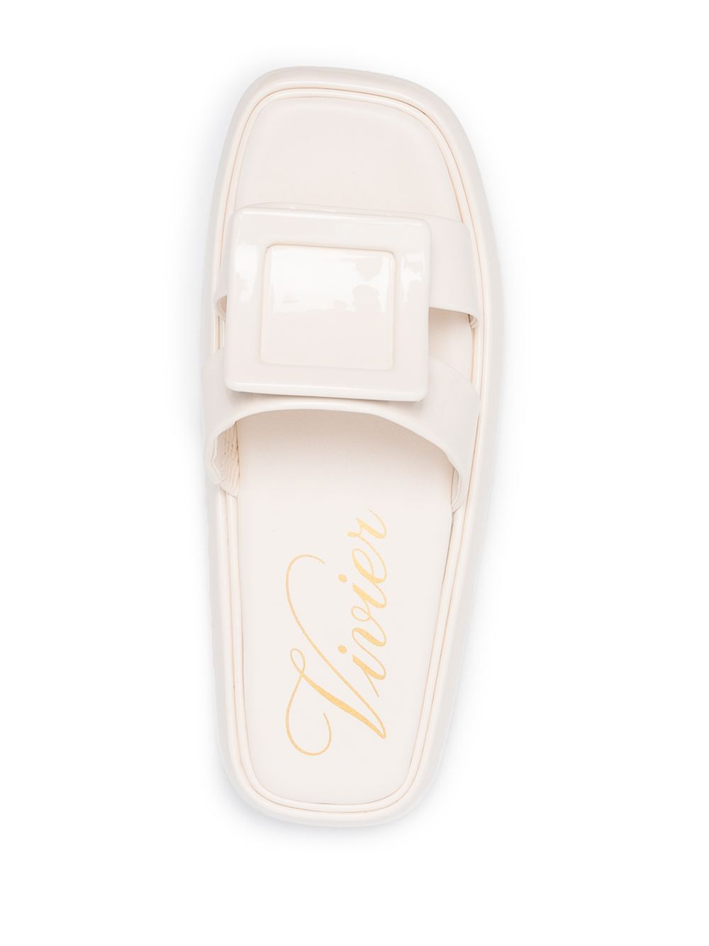square front buckle sandals - 4