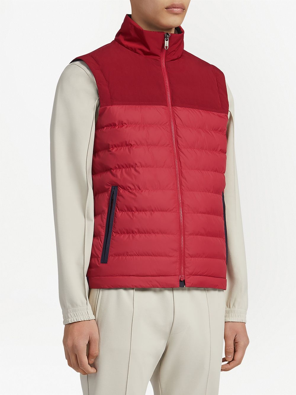 high-neck down gilet - 3