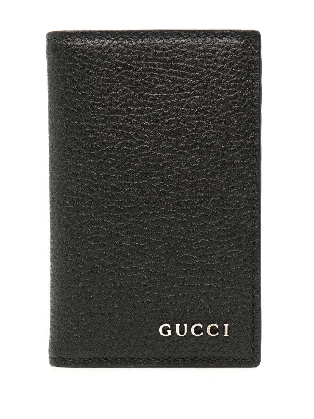 logo-lettering leather cardholder - 1