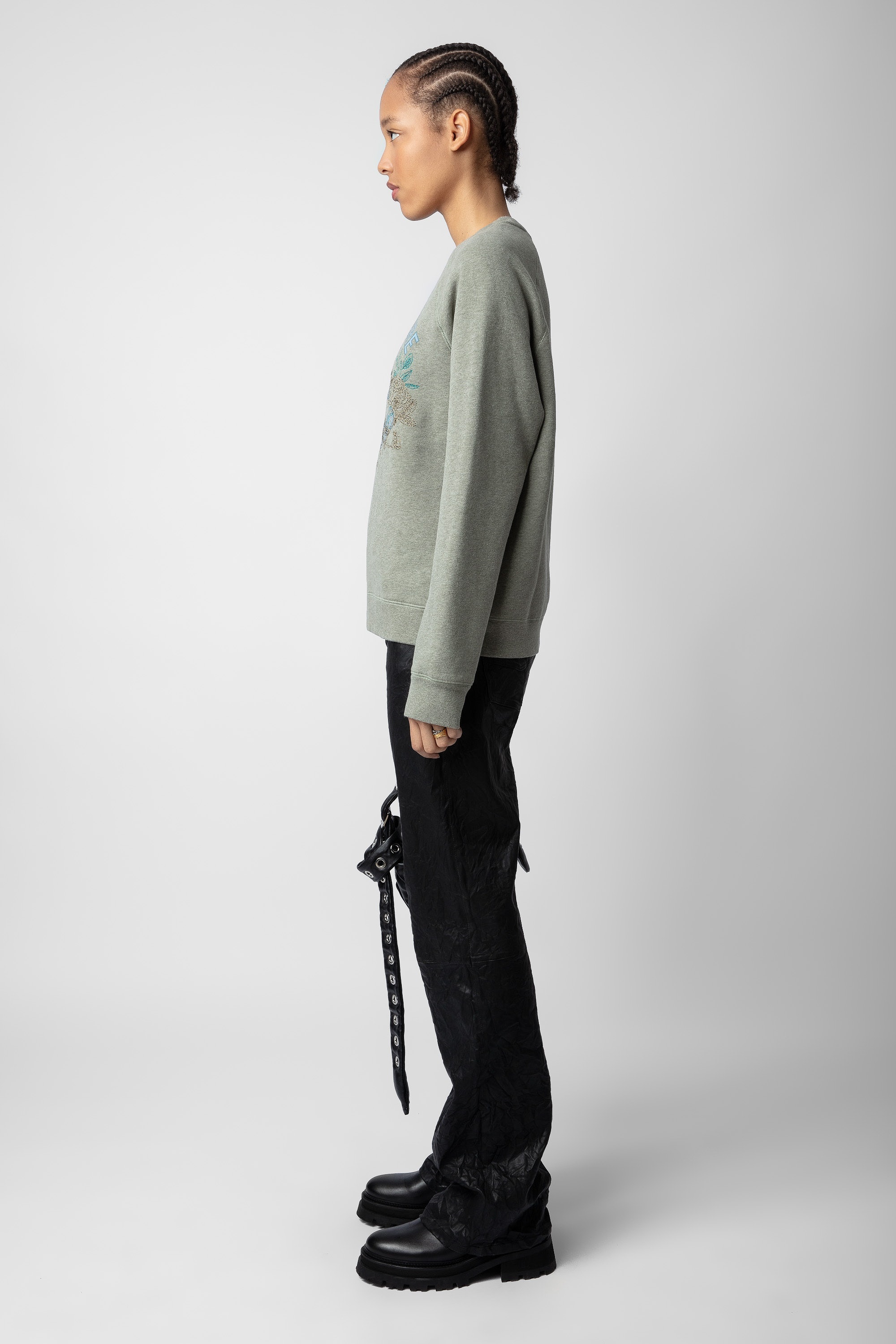 Upper Blason Flowers Sweatshirt - 4