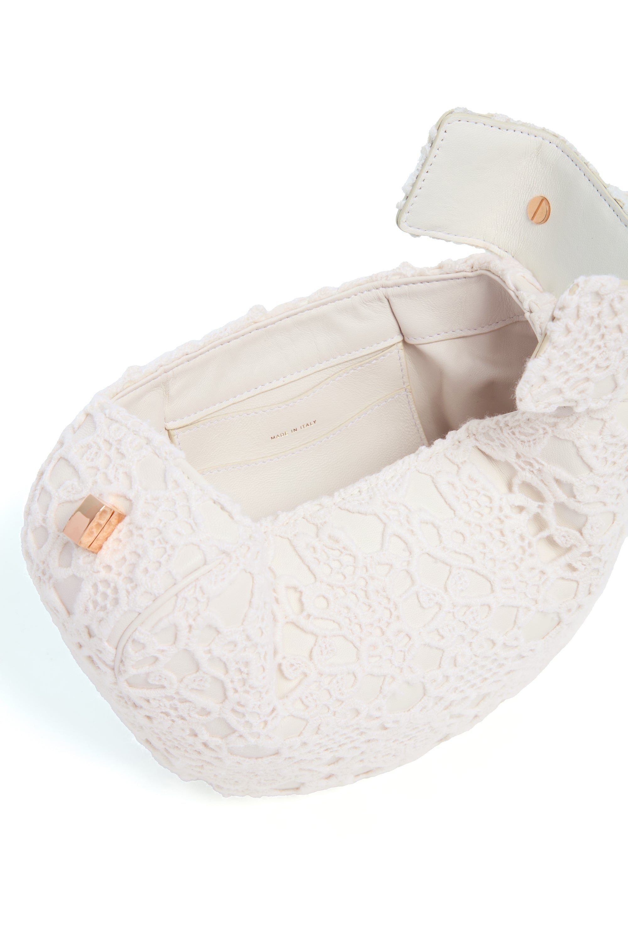 Demi Bag in Ivory Cashmere Lace - 4