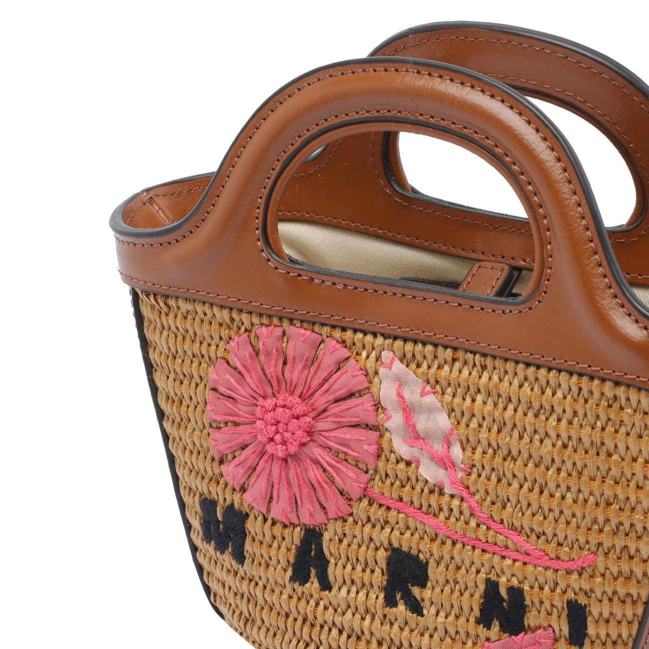 Marni Women Micro Embroidered Rafia Tropicalia Bag - 4