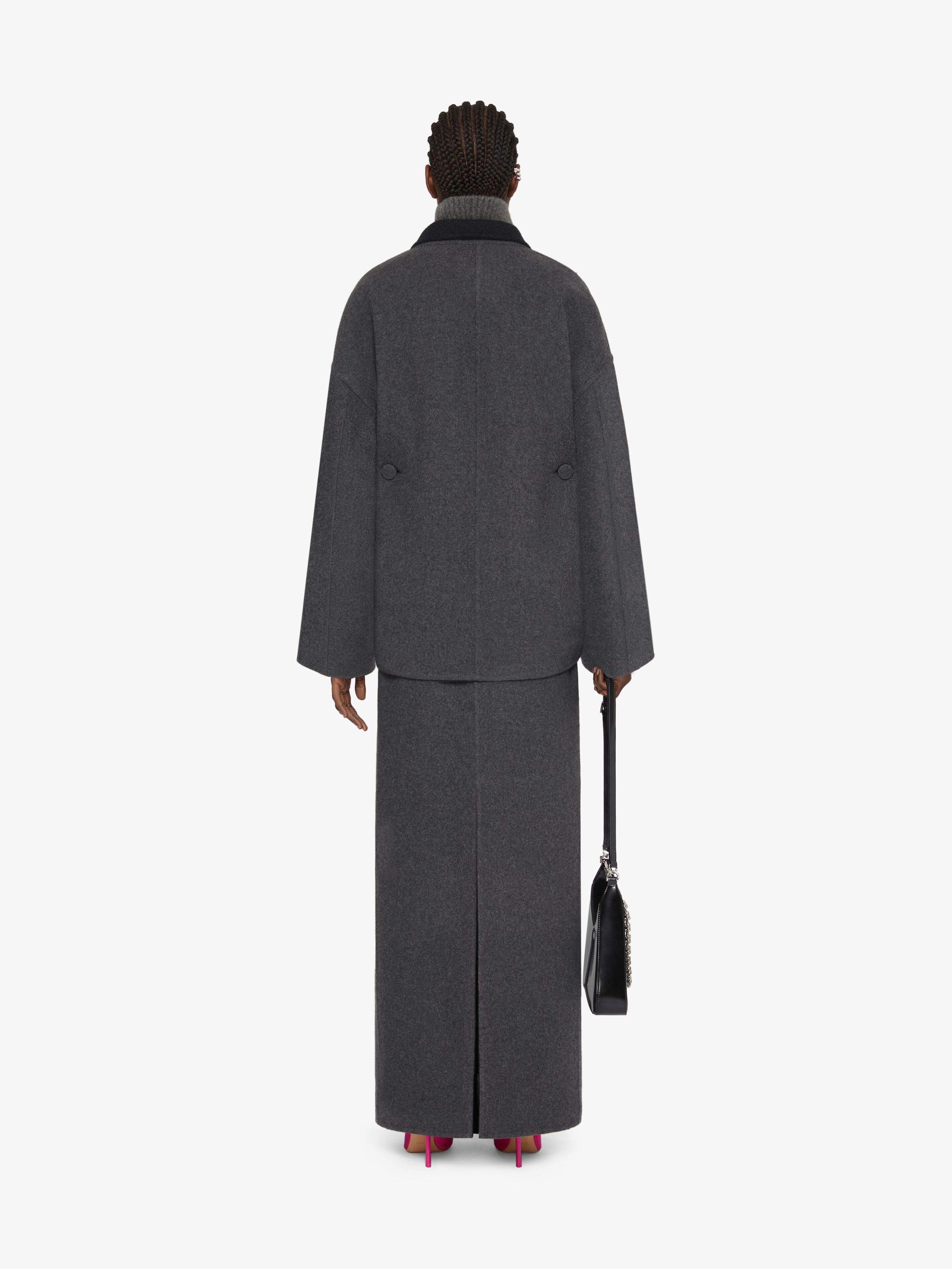 SKIRT IN DOUBLE FACE WOOL - 4
