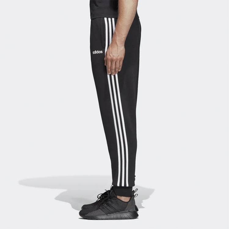 adidas Essentials 3-Stripes Tapered Cuffed Pants Men Black DU0468 - 5