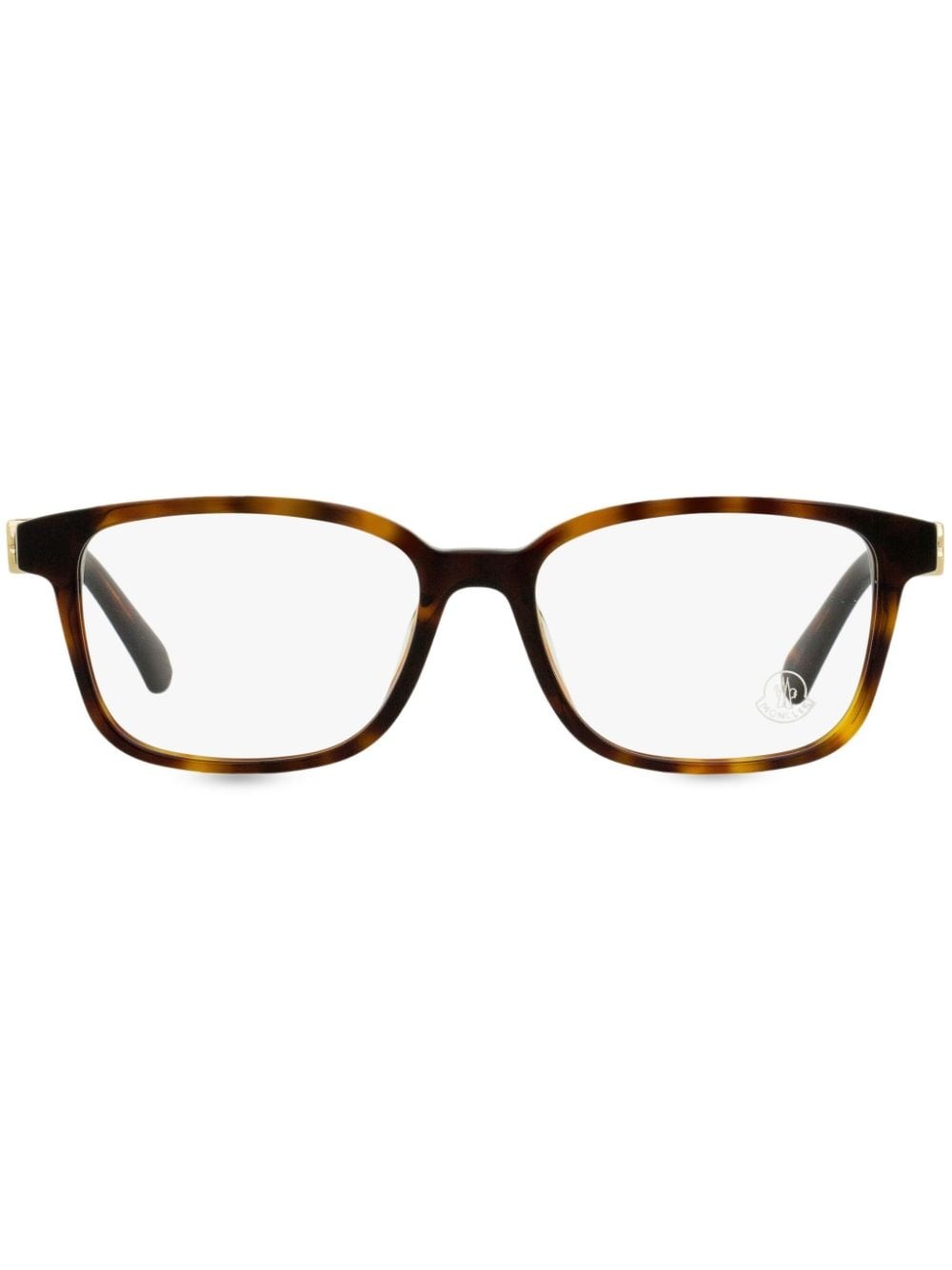 tortoiseshell rectangle-frame glasses - 1