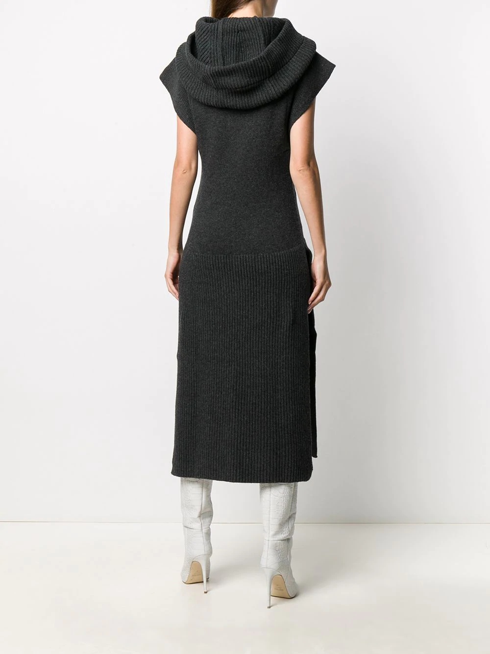 high neck knitted dress - 4