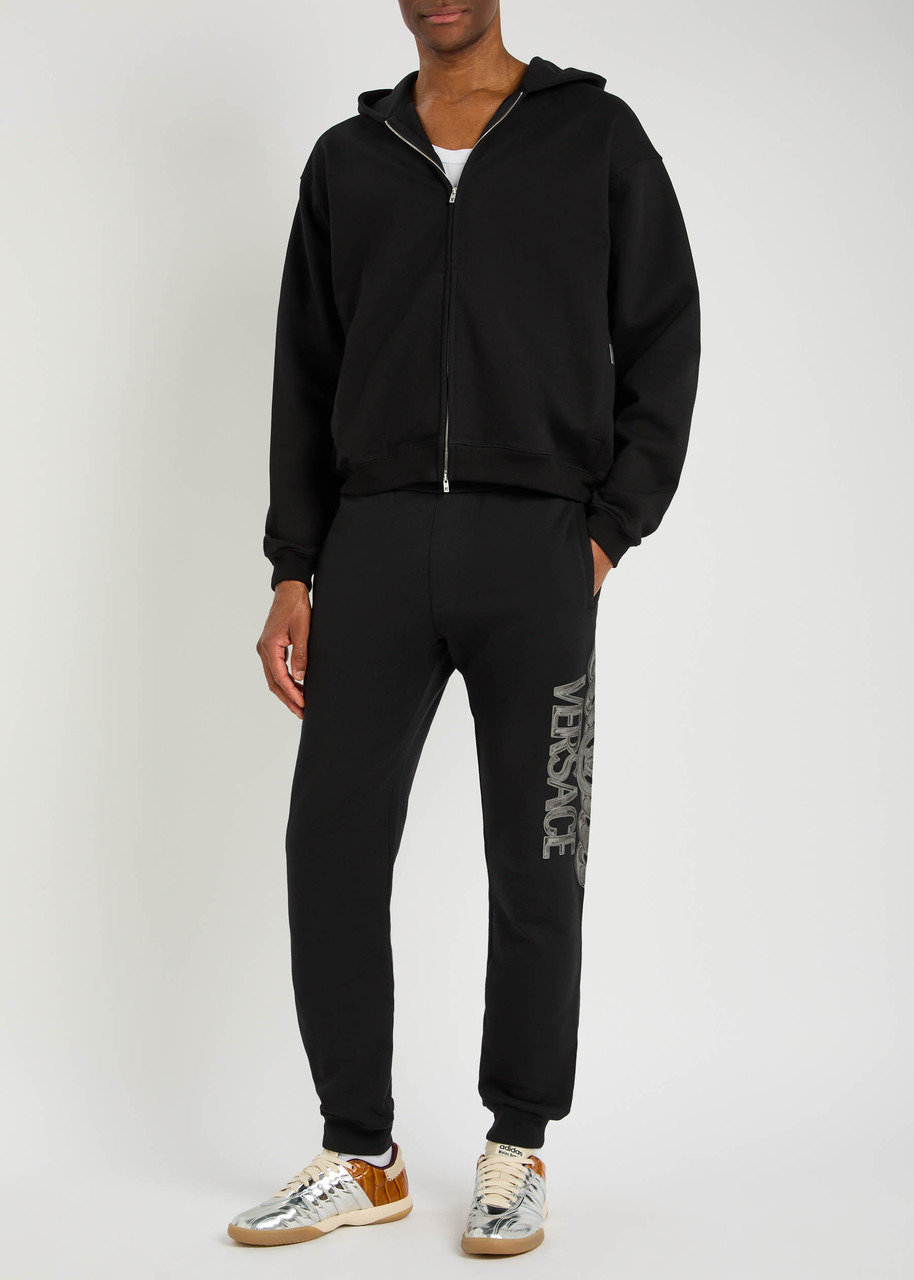 Versace Logo-printed Cotton Sweatpants - 4