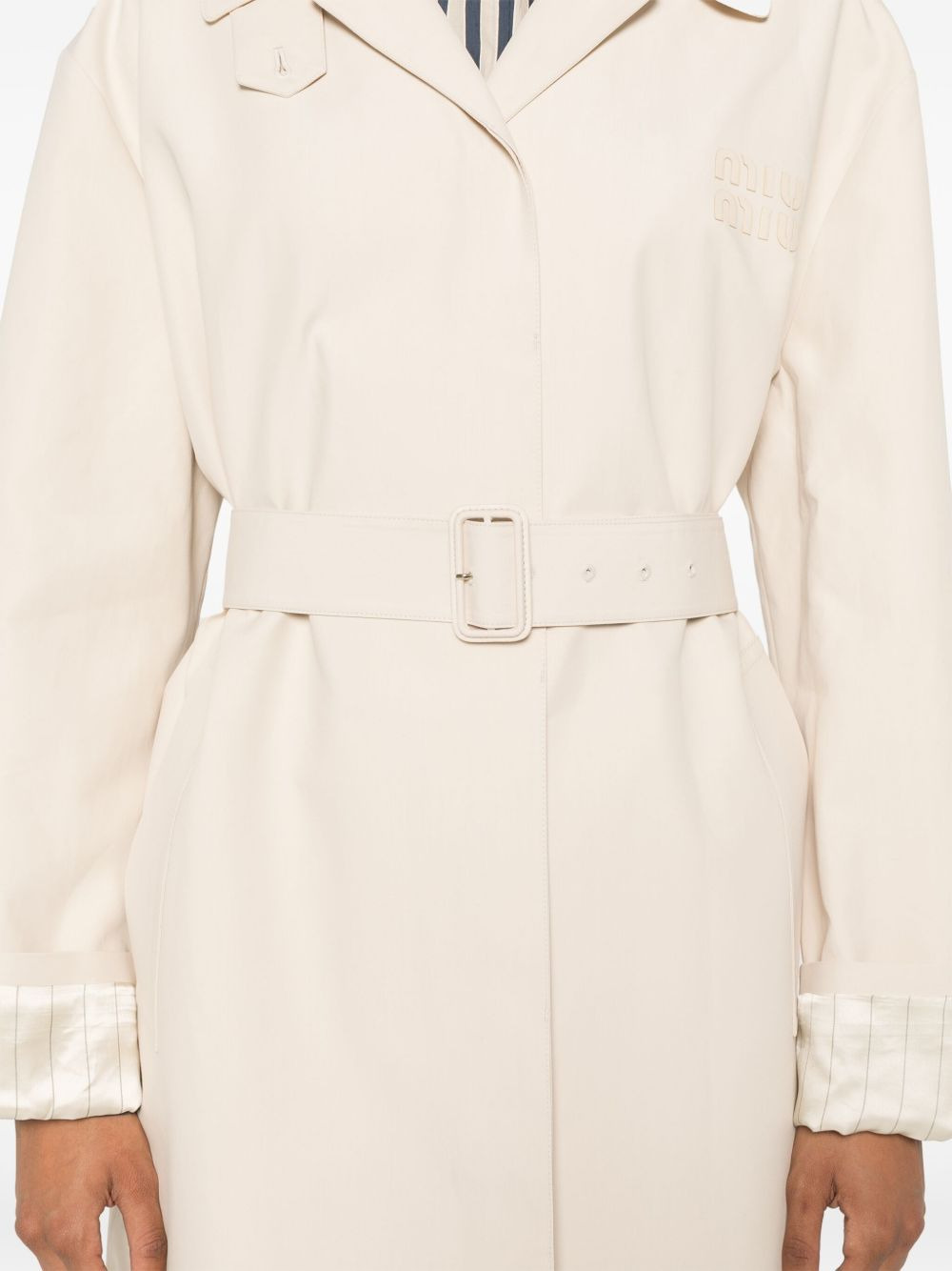 cotton single-breasted coat - 5