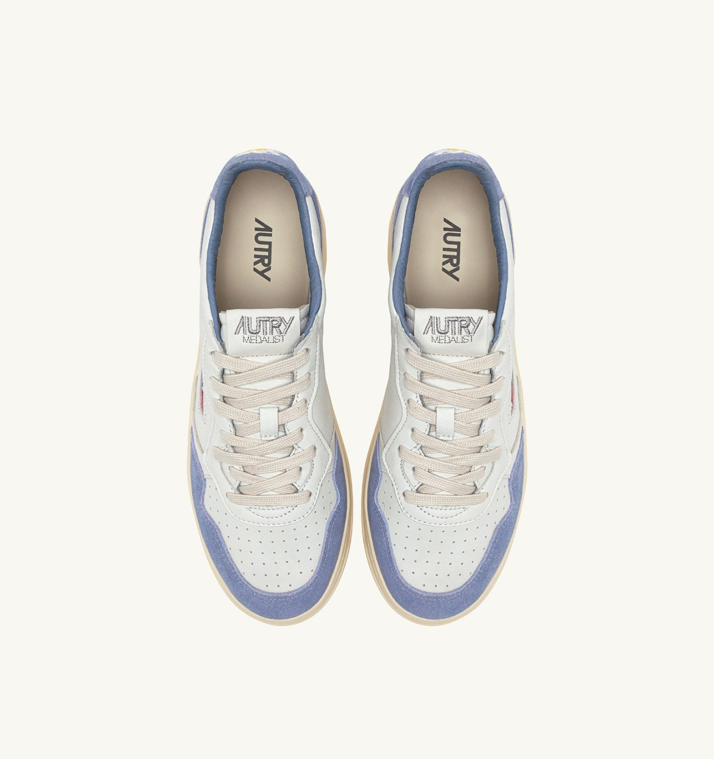 MEDALIST LOW SNEAKERS IN SUEDE AND LEATHER COLOR WHITE AND CLAUDIA - 6