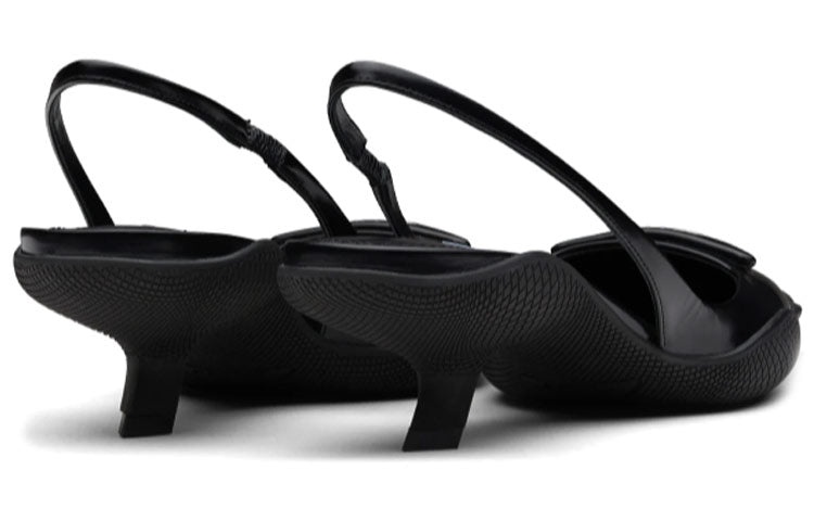 (WMNS) PRADA 30mm Sling-Back Pumps Brushed Leather 'Black' 1I565M_055_F0002_F_A045 - 4