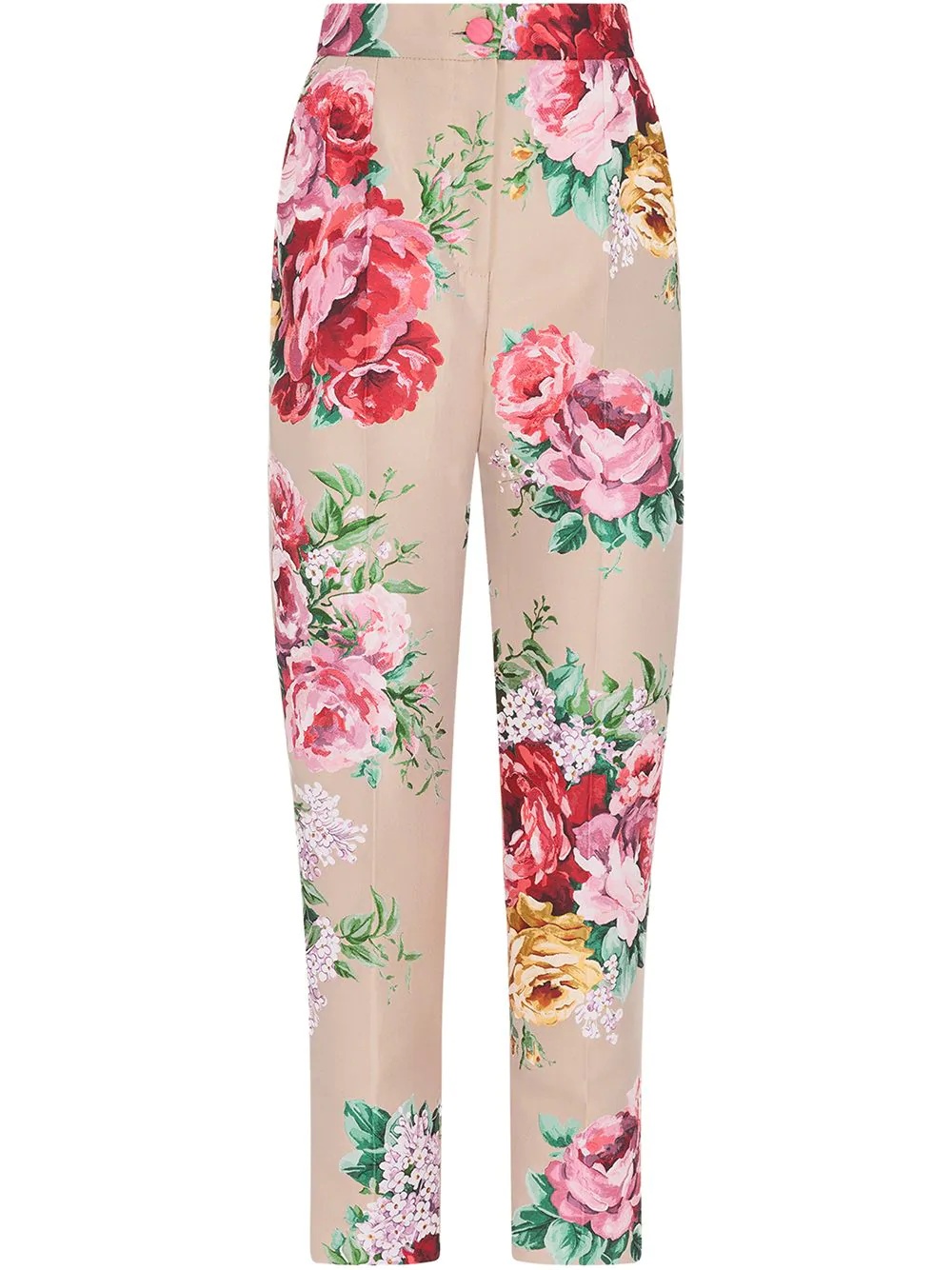 floral-print trousers - 1