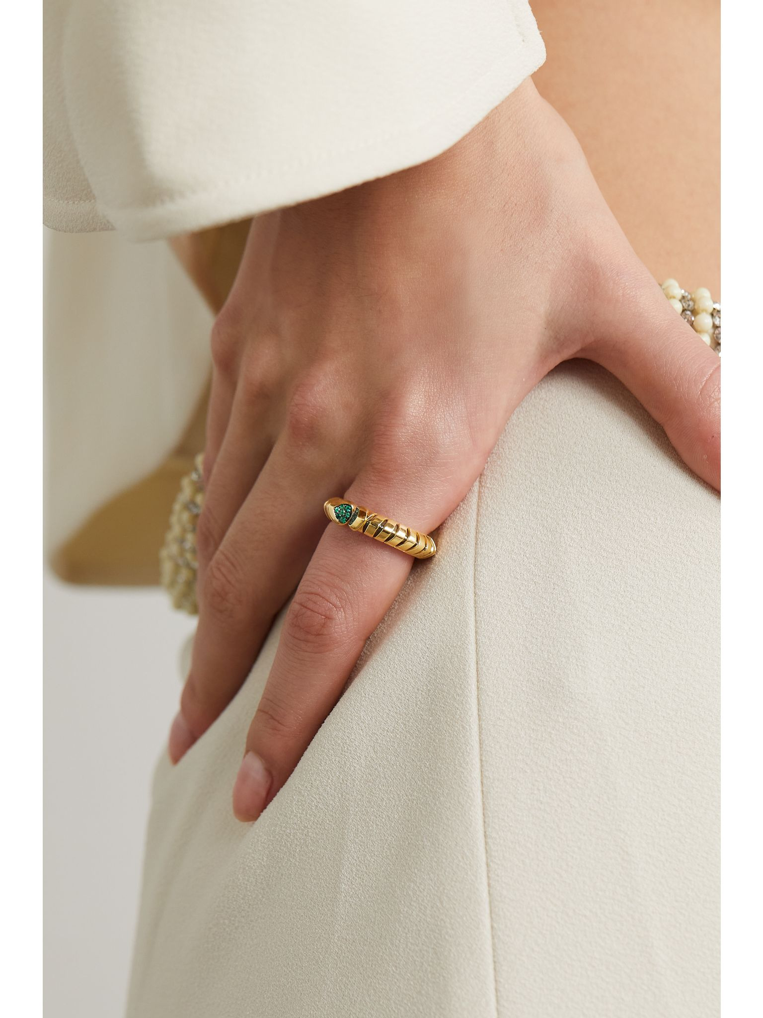 Trisolina 18-karat gold emerald ring Gold - 2