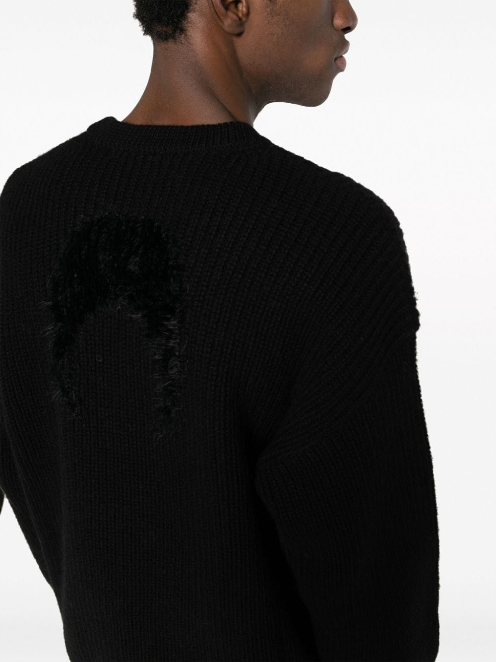 ribbed-knit wool jumper - 5
