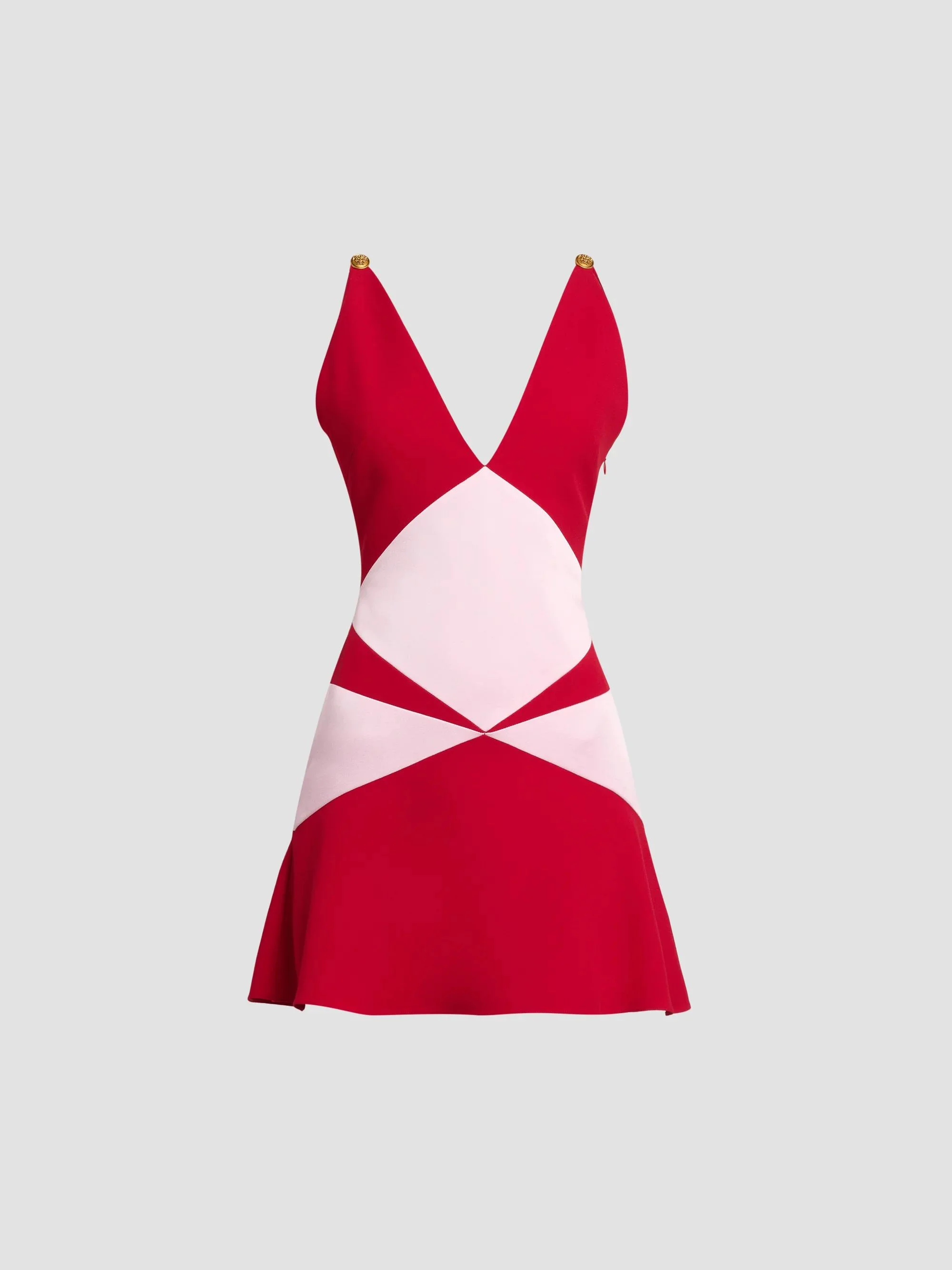 Women's Two-Tone Prism Mini Dress - Red Pink - 1