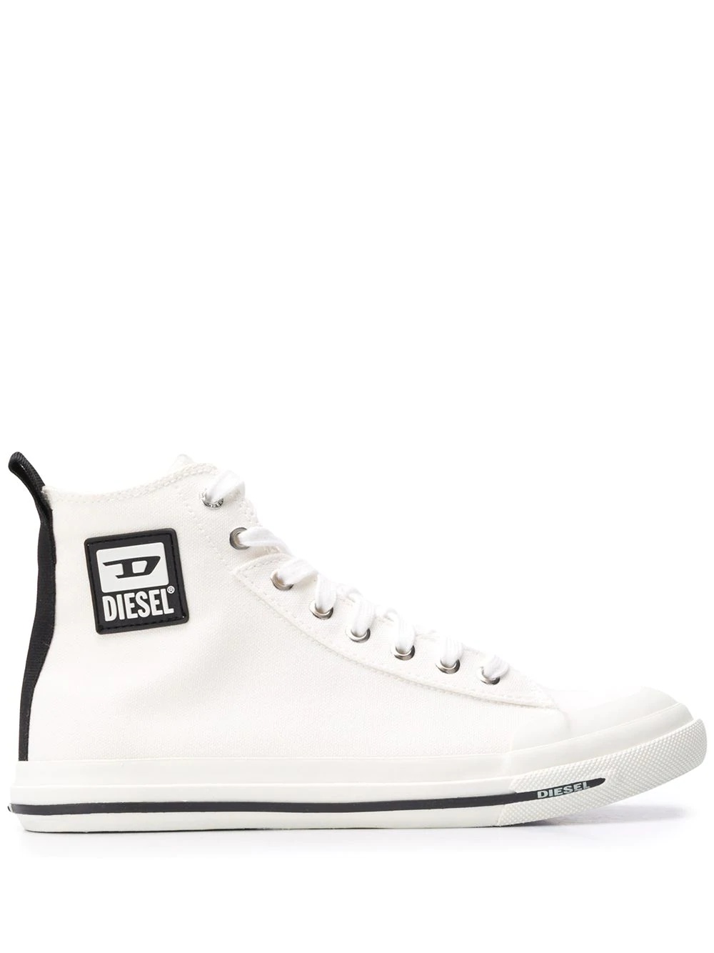 D logo canvas sneakers - 1