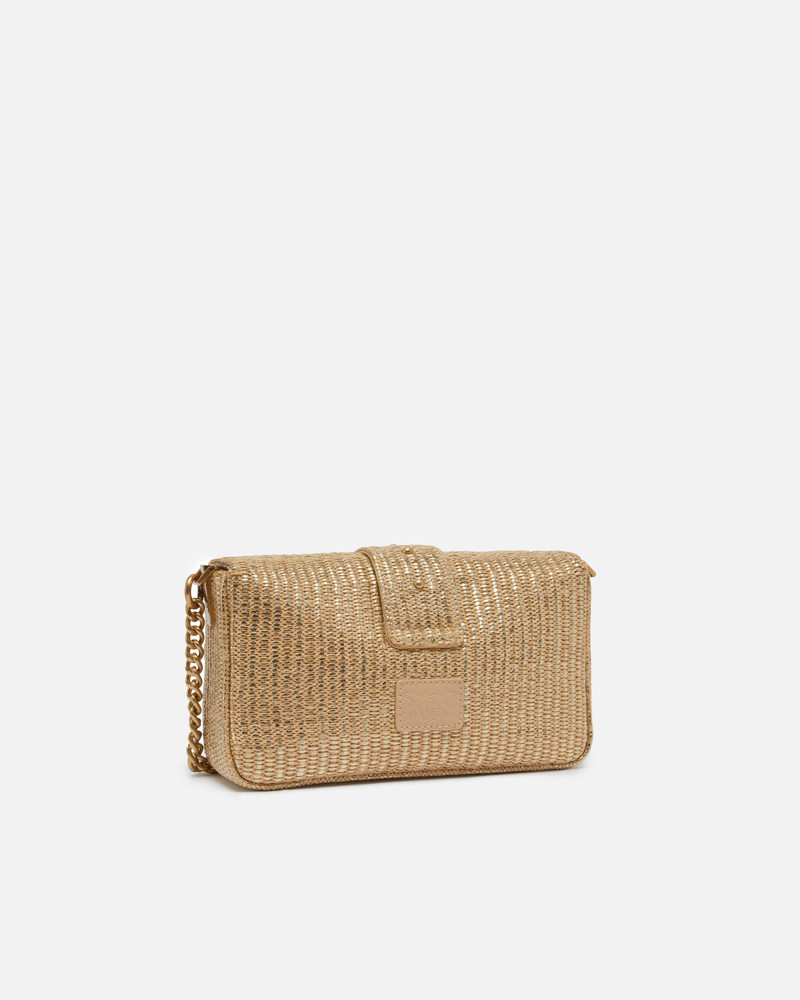 PINKO RAFFIA MINI LOVE BAG SLOUCHY SHOULDER BAG outlook