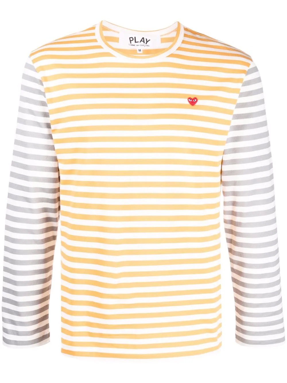 logo-embroidered striped T-shirt - 1