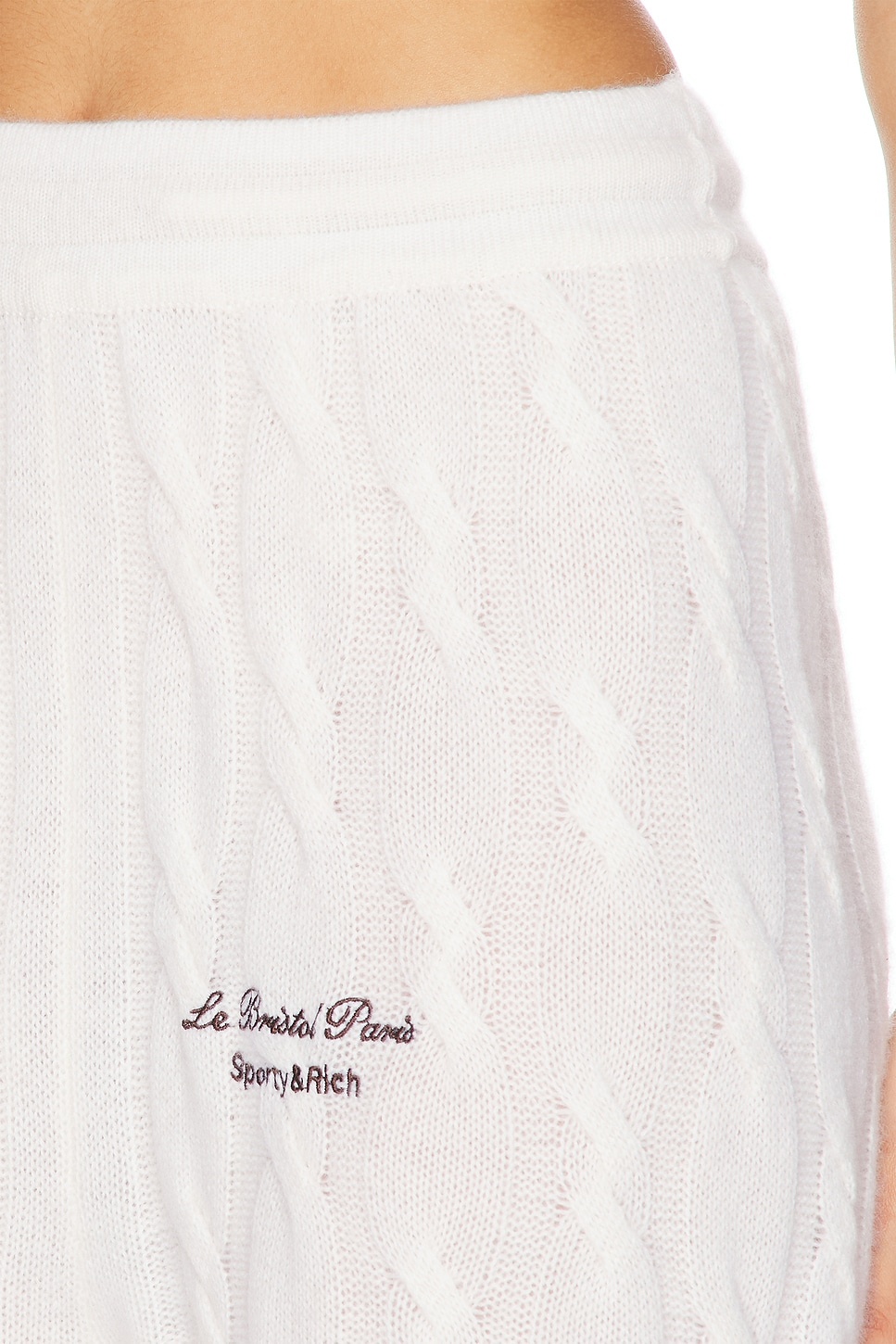 X Le Bristol Paris Faubourg Cable Knit Cashmere Pant - 6